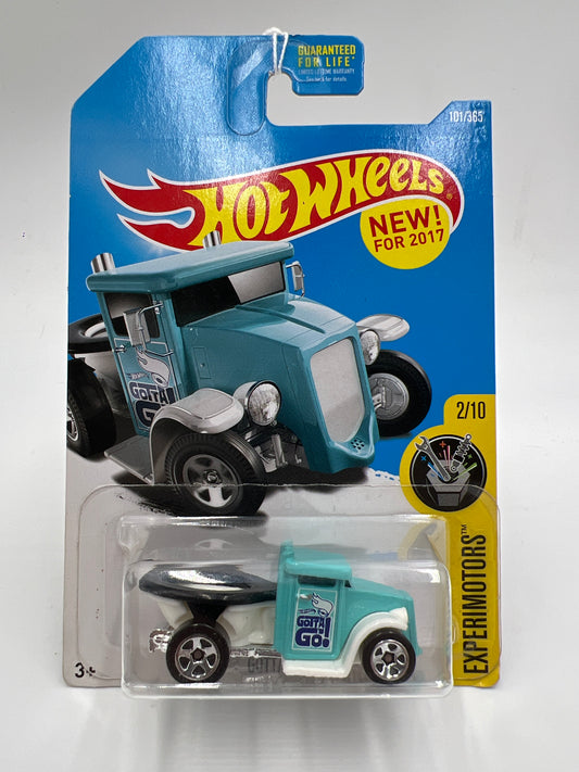 2017 Hot Wheels Experimotors #101 Gotta Go Light Blue 115F