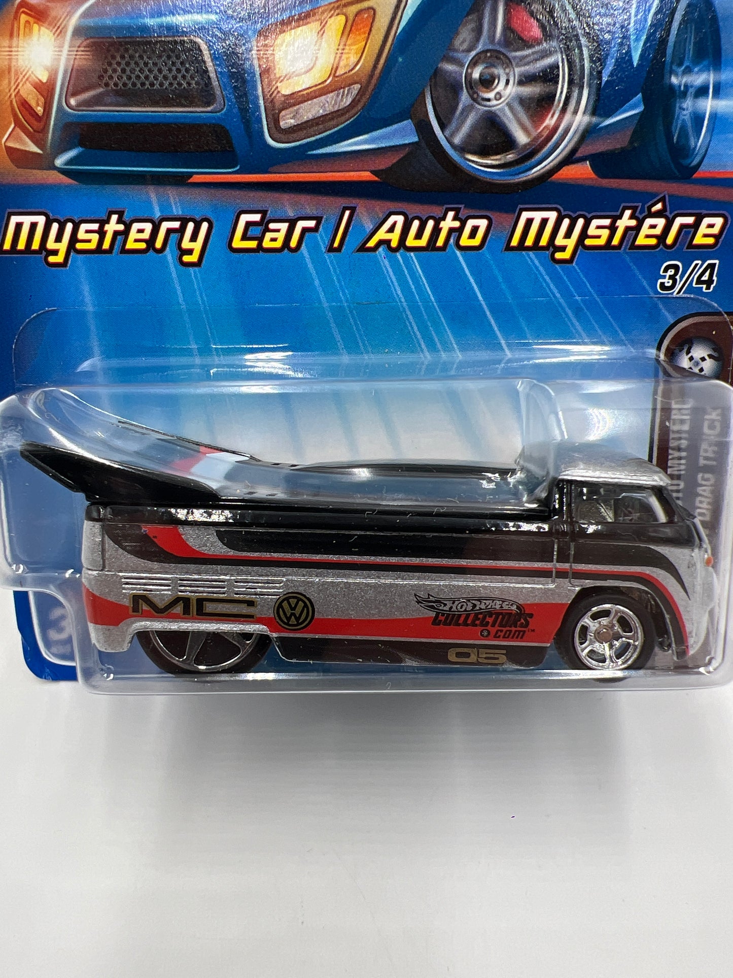 2005 Hot Wheels Mystery Car #186 Customized VW Drag Truck W/Real Riders 160J