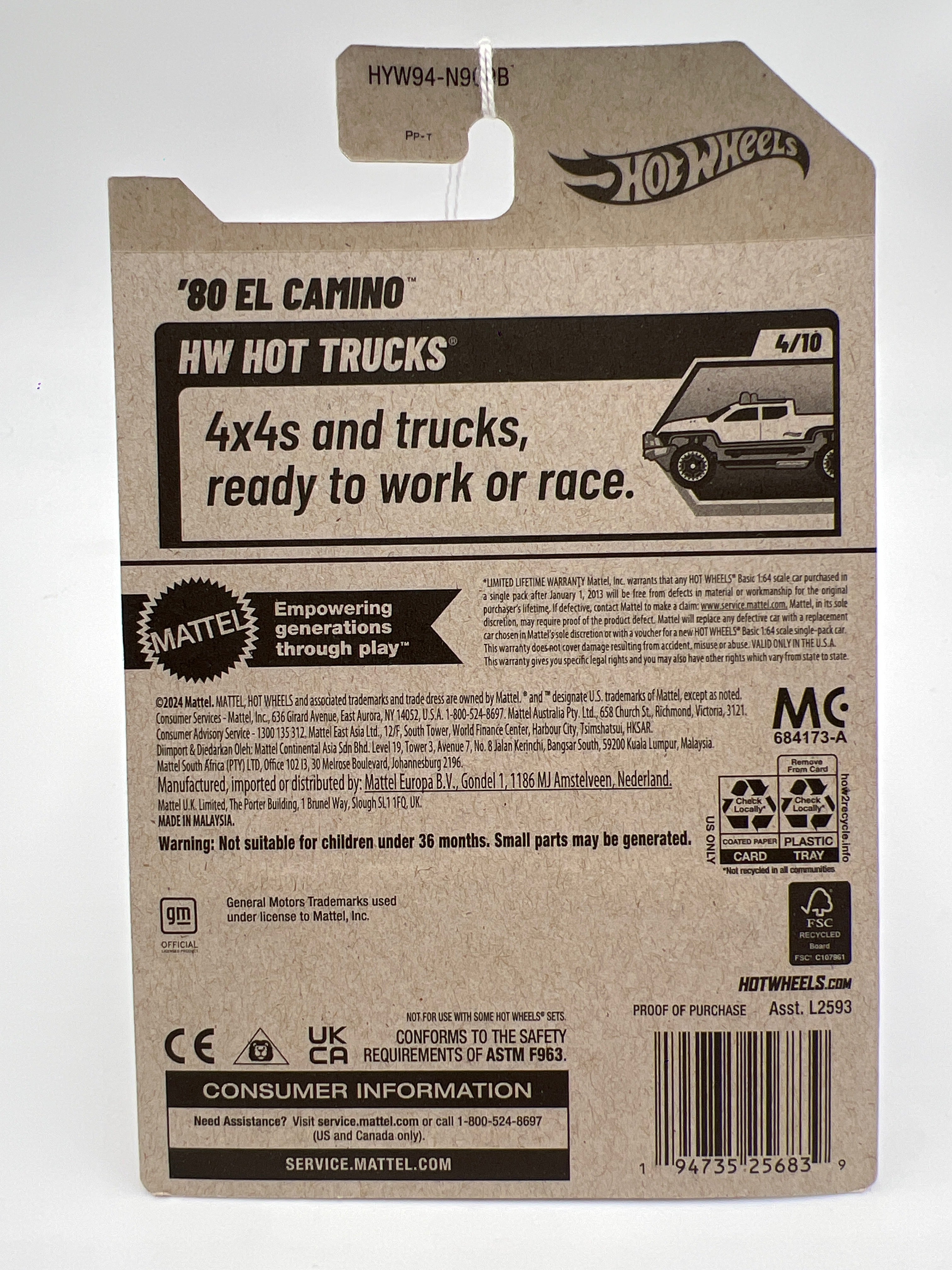 2025 Hot Wheels B Case #43 80 El Camino Red 12F – carolinasdiecast