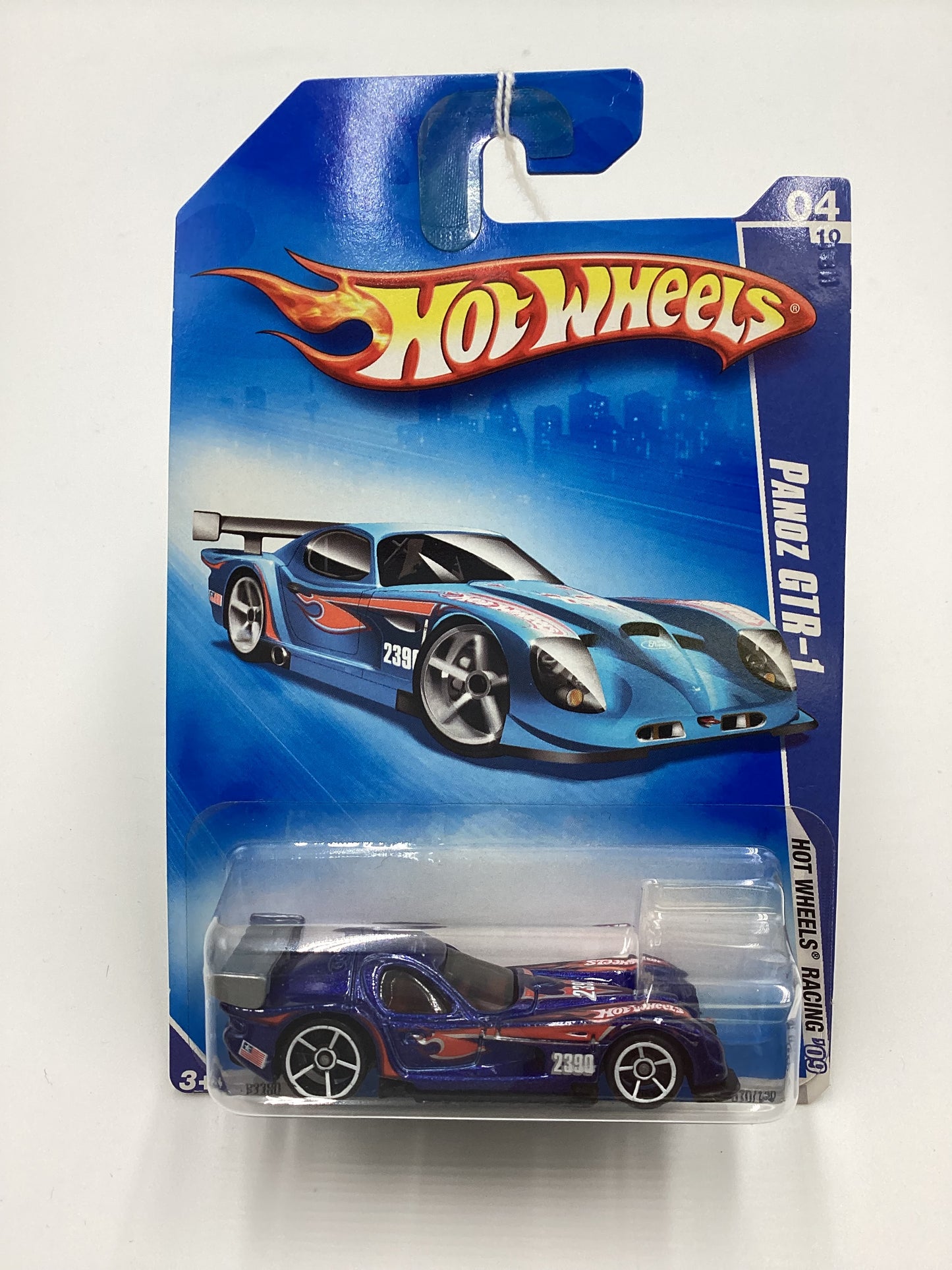 2009 Hot Wheels #070 Panoz GTR-1 Blue OH5 White Wheels 59B