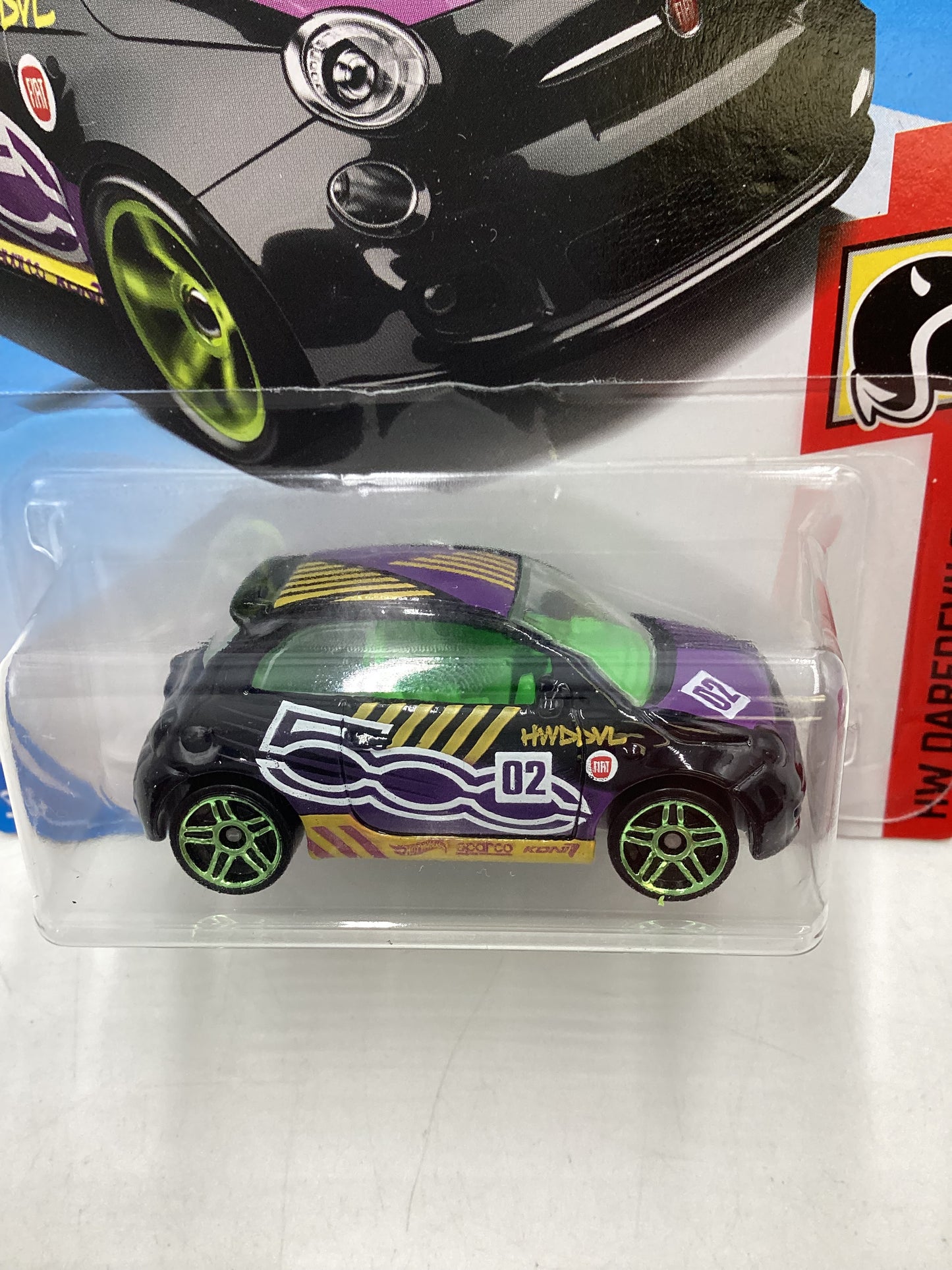 2018 Hot Wheels Fiat 500 Black chase 240A