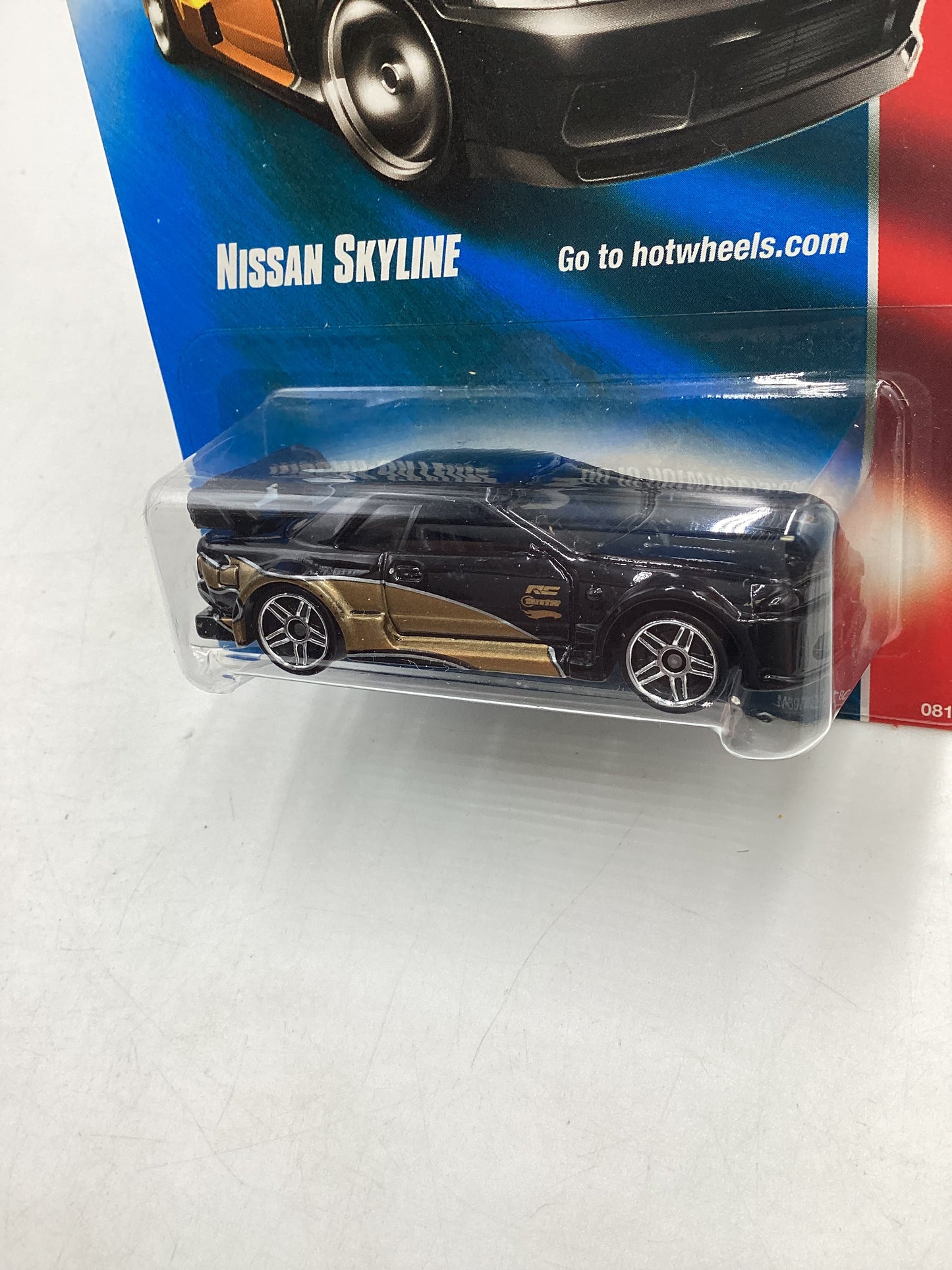 2008 Hot Wheels #081 Web Trading Cars Black Nissan Skyline with protector