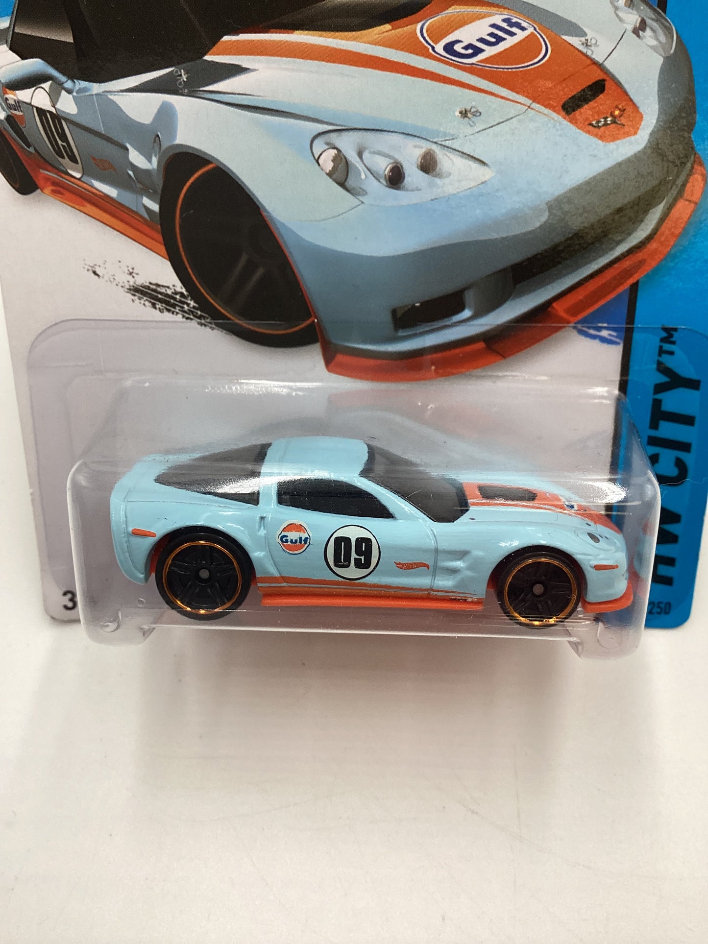 2015 Hot Wheels #12 09 Corvette ZR1 Gulf Blue 13D