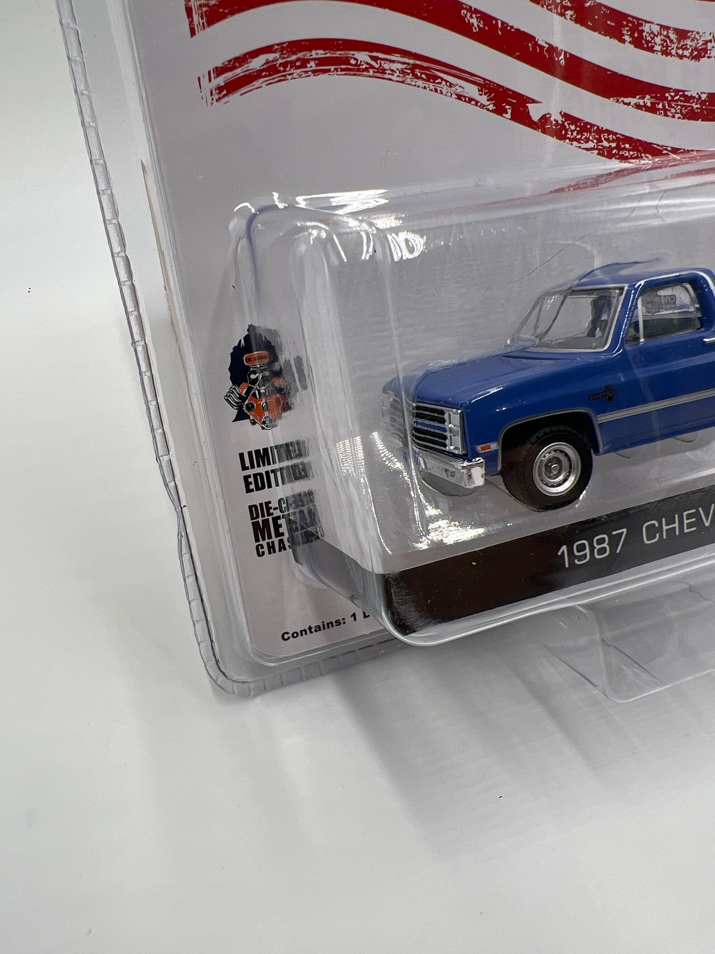 Greenlight Squarebody USA 1/3024 1987 Chevrolet C-10 Blue See Description 181D