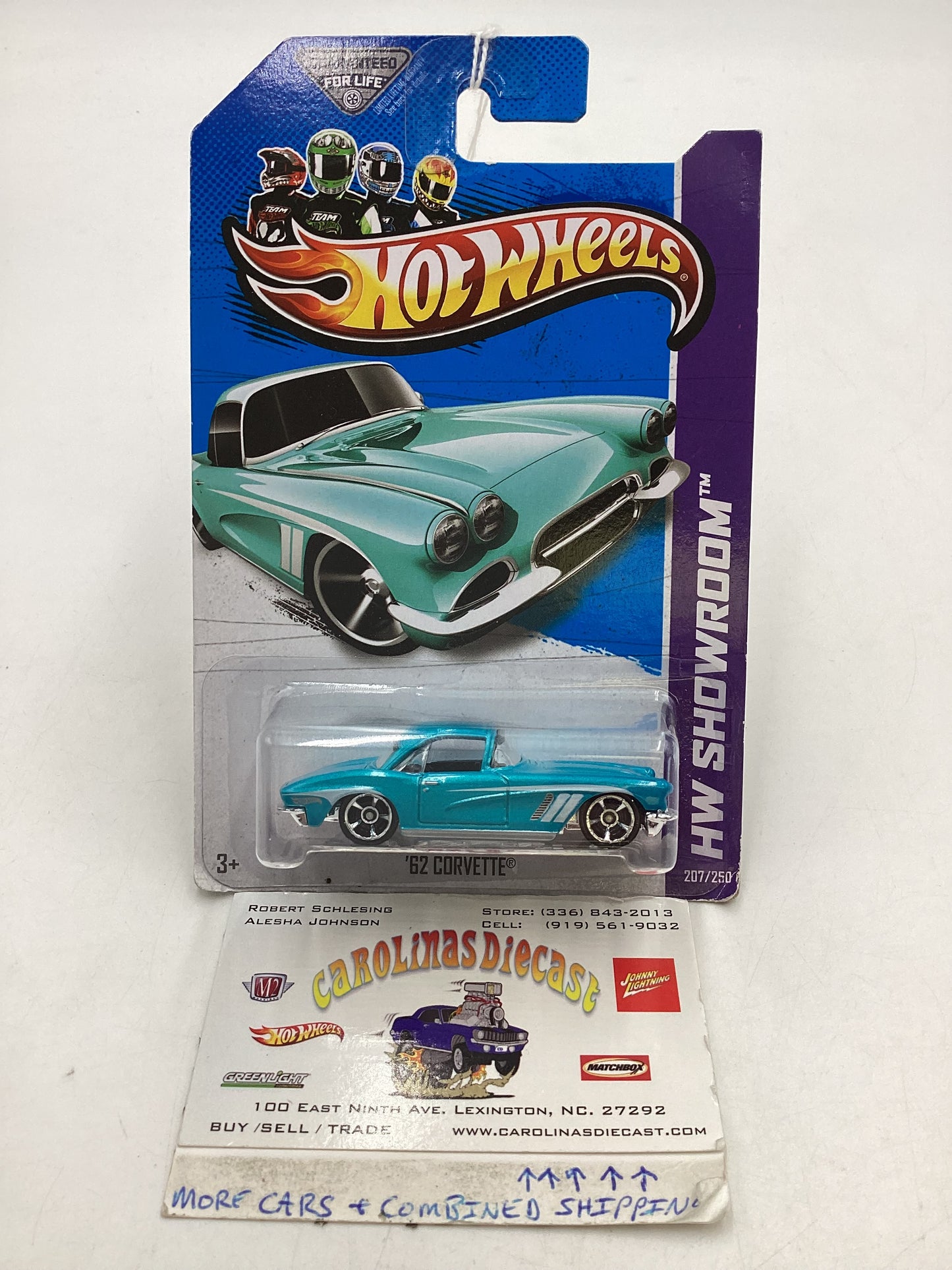 2013 Hot Wheels #207 62 Corvette Light Blue 5C