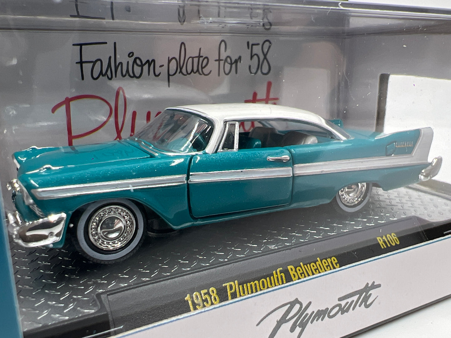 M2 Machines R106 1958 Plymouth Belvedere Blue