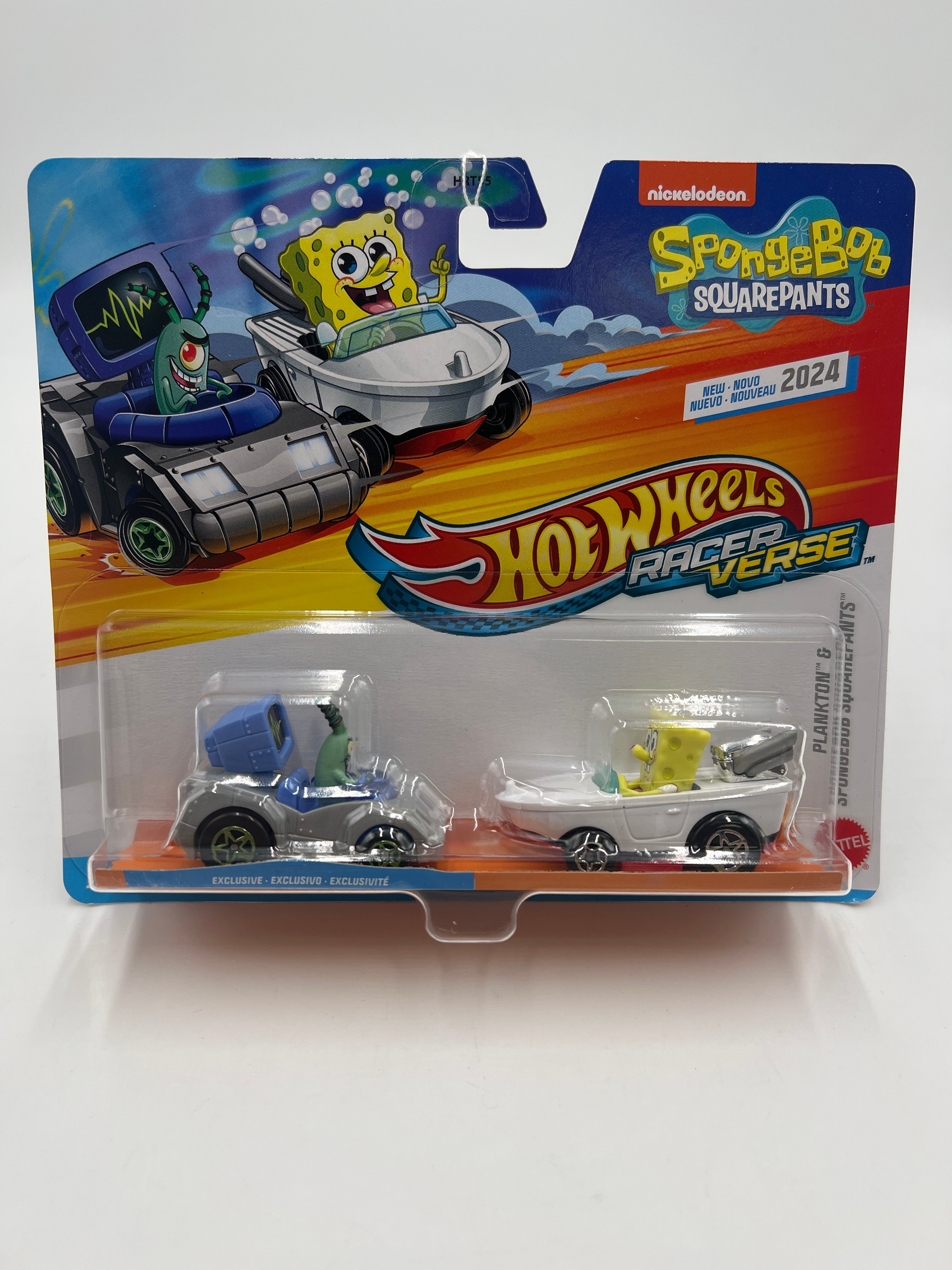 2024 Hot Wheels Racer Verse 2 Pack Plankton & SpongeBob