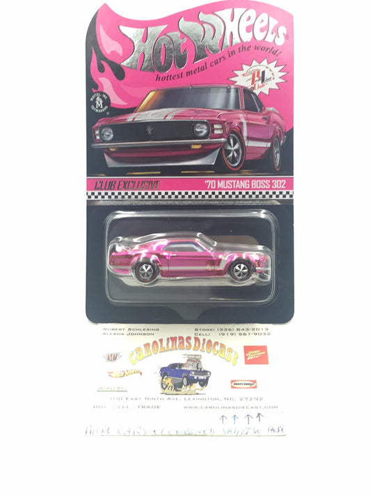 Hot wheels redline club 70 Mustang Boss 302 with protector