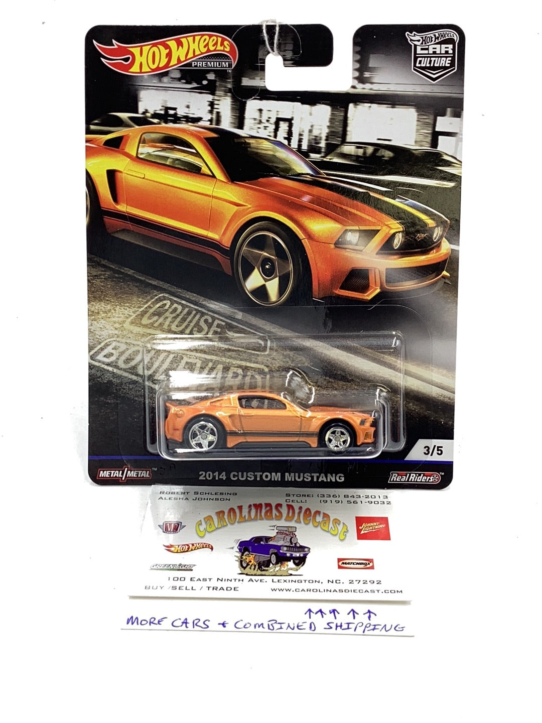 Hot Wheels car culture cruise boulevard 2014 Custom Mustang 3/5 261F