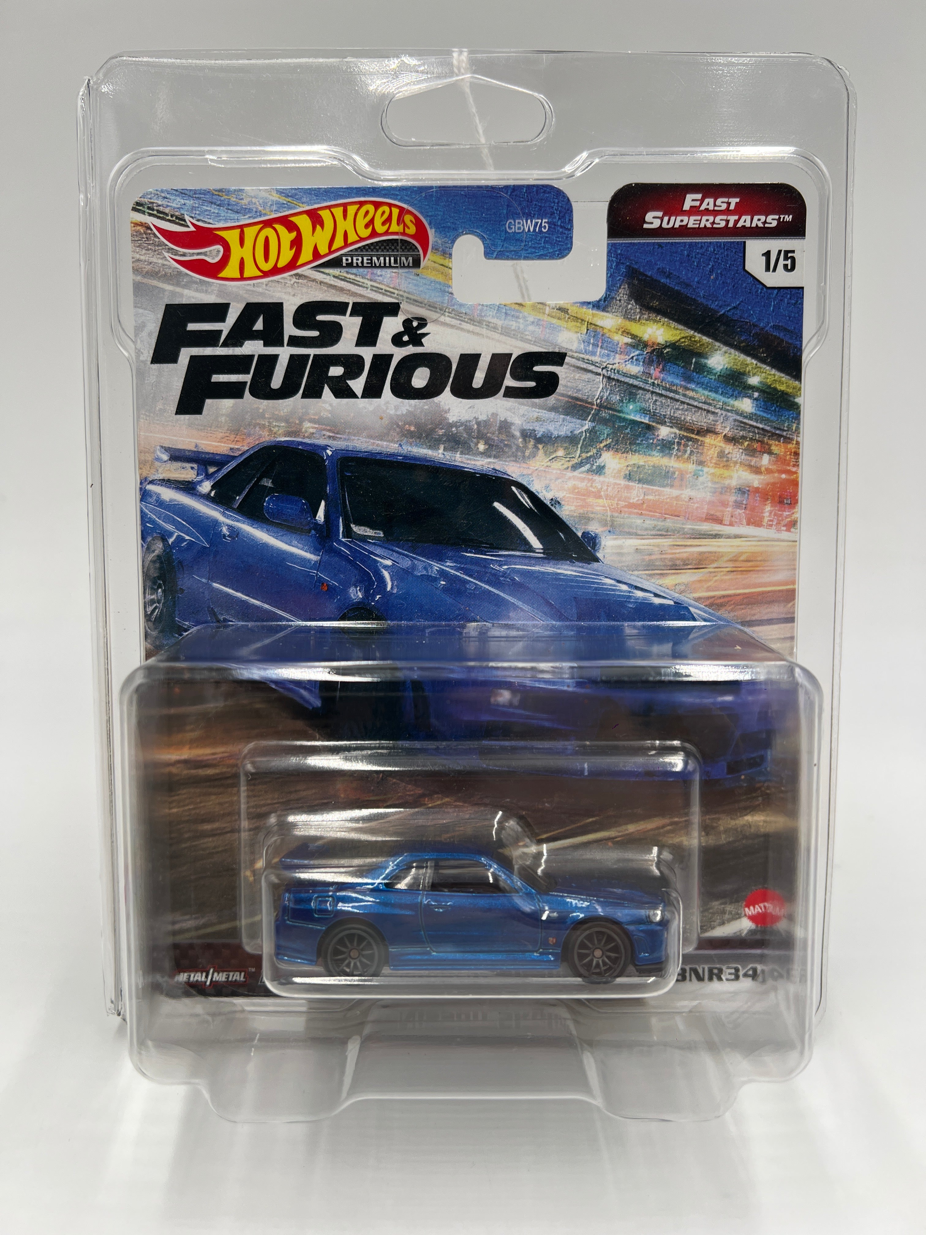 ミニカー FAST&FURIOUS Hotwheels GTR BNR34 Hot Wheels 2023 Fast and Furious - Nissan Skyline GT-R BNR34