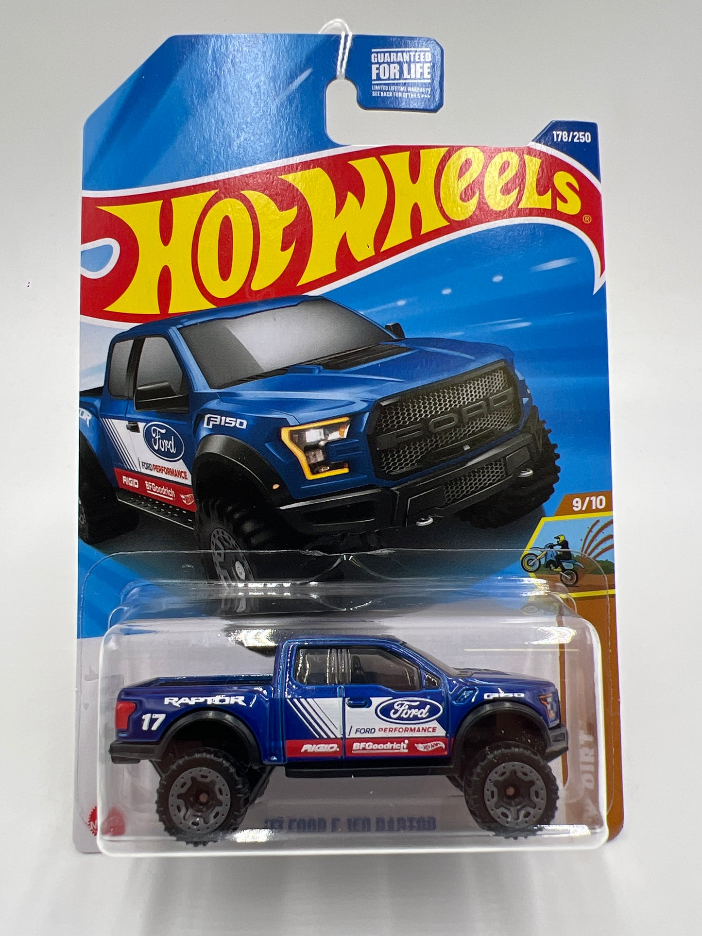 2025 Hot Wheels J Case HW Dirt #178 17 Ford F-150 Raptor Blue 27A