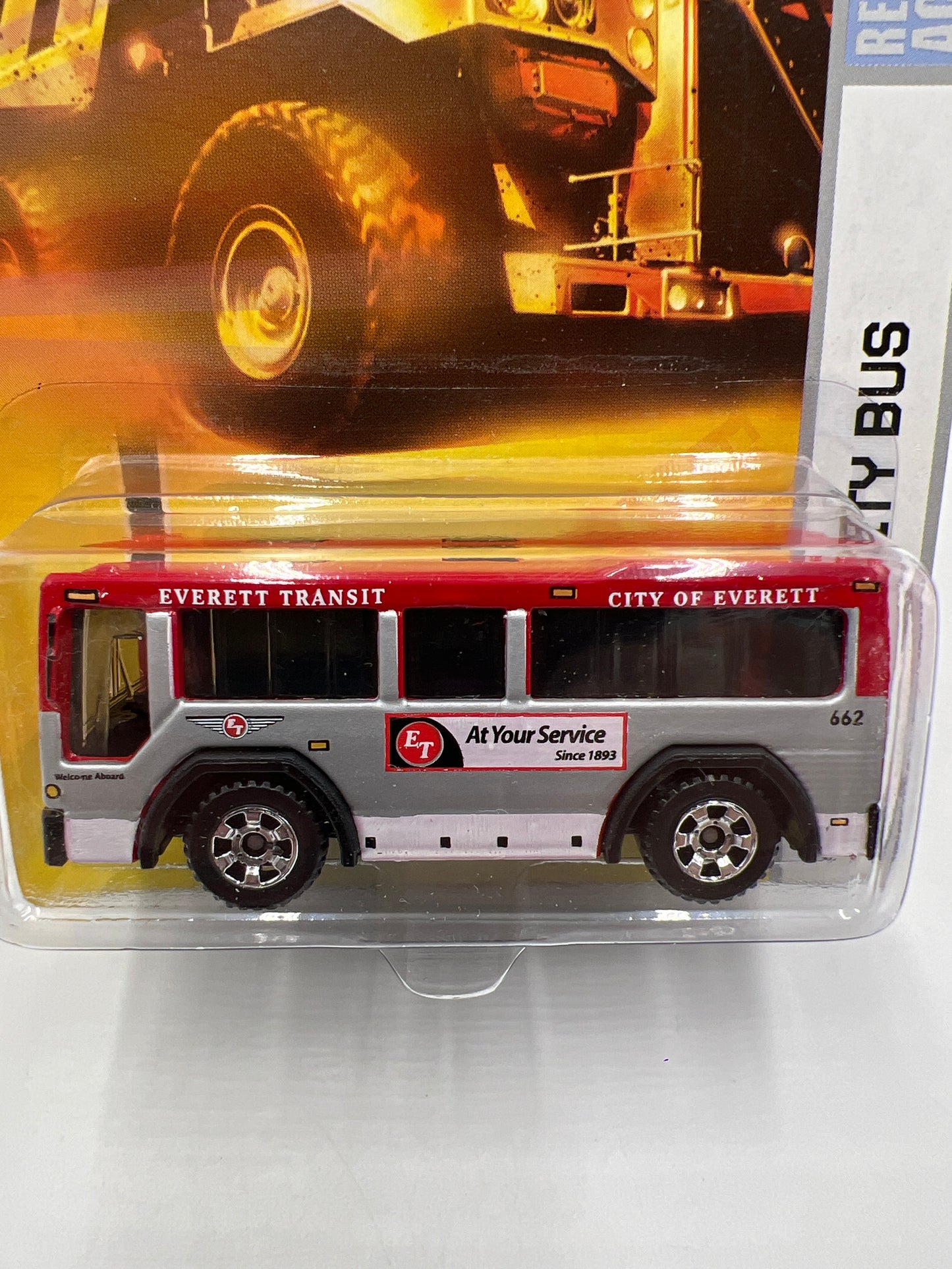 Matchbox City Action #50 City Bus Silver/Red 217E
