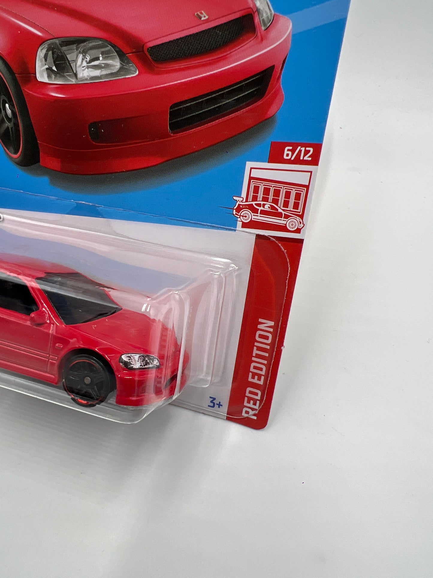 2021 Hot Wheels Target Exclusive Red Edition #125 99 Honda Civic Type R EK9 Red W/Protector