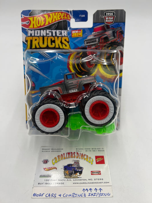 2024 Hot Wheels Monster Trucks Freestyle Wreckers 7/12 1956 Hi Tail Hauler 133i *Vein on Back Right*