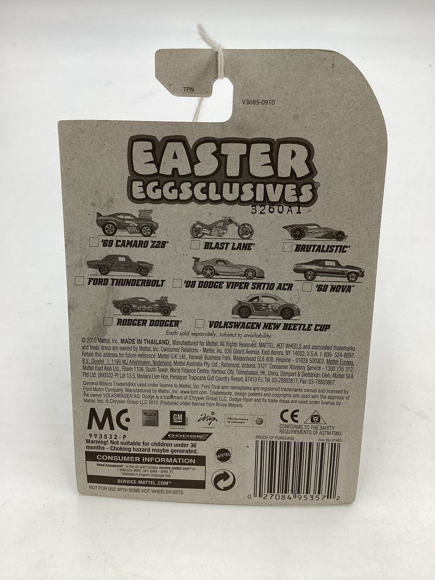 2010 Hot Wheels Easter Eggclusive 08 Dodge Viper SRT10 ACR 157H