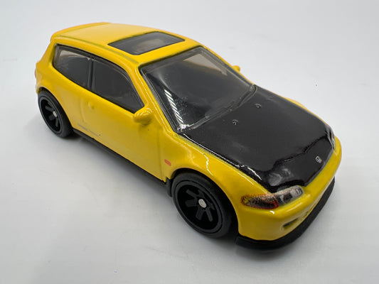 Hot Wheels 1/64 Premium Diorama Set Honda Civic EG Yellow Loose