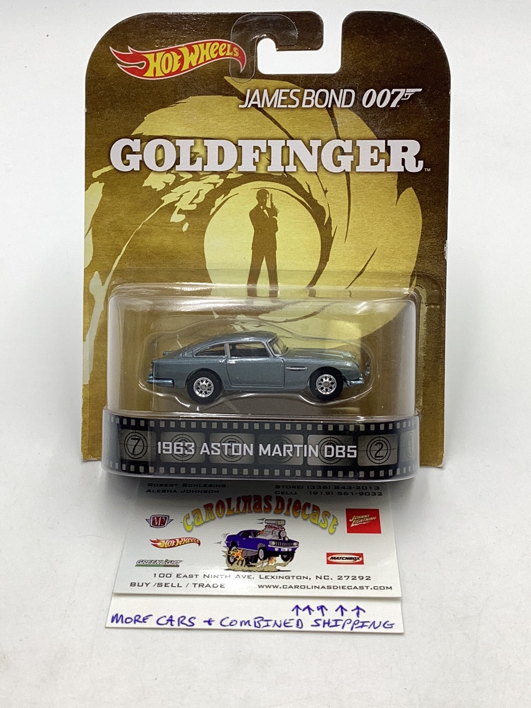 2016 Hot Wheels retro entertainment James Bond 007 Goldfinger 1963 Aston Martin DB5 241D