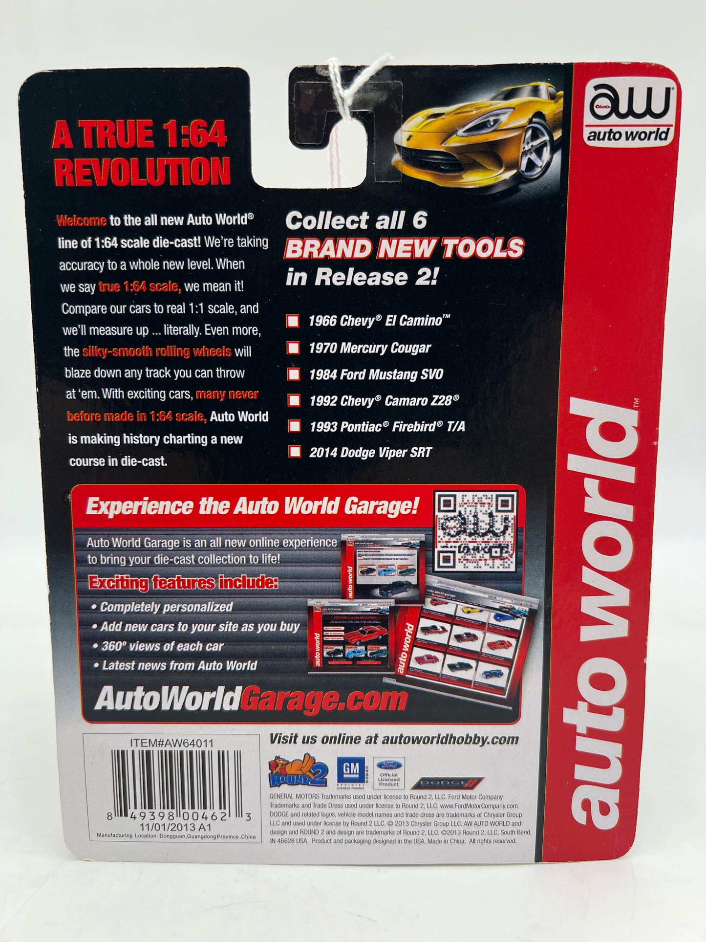 Auto World New Tool Ultra Red CHASE 1992 Chevy Camaro Z28 Red