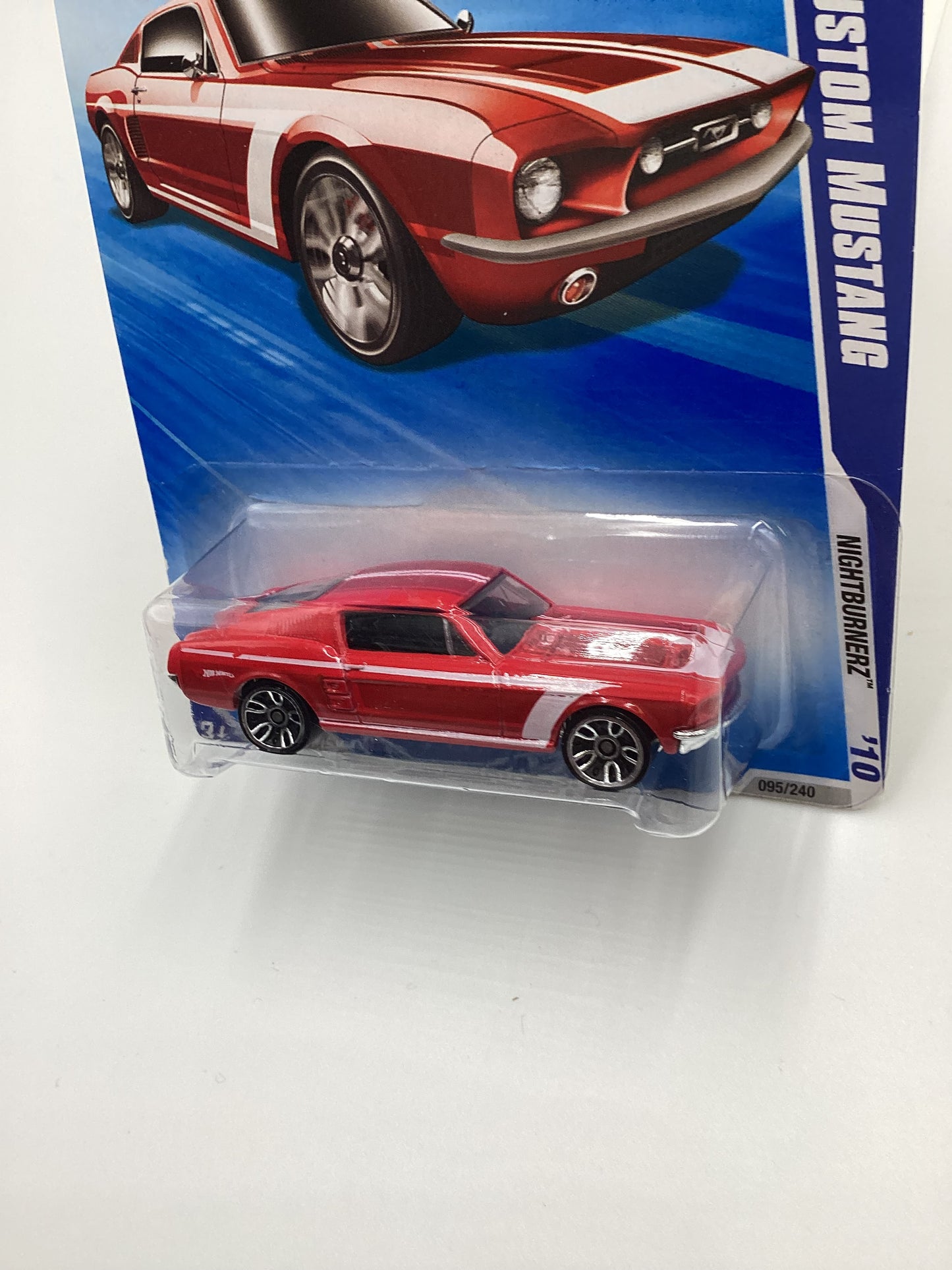 2009 Hot Wheels #095 67 Custom Mustang Red 23F