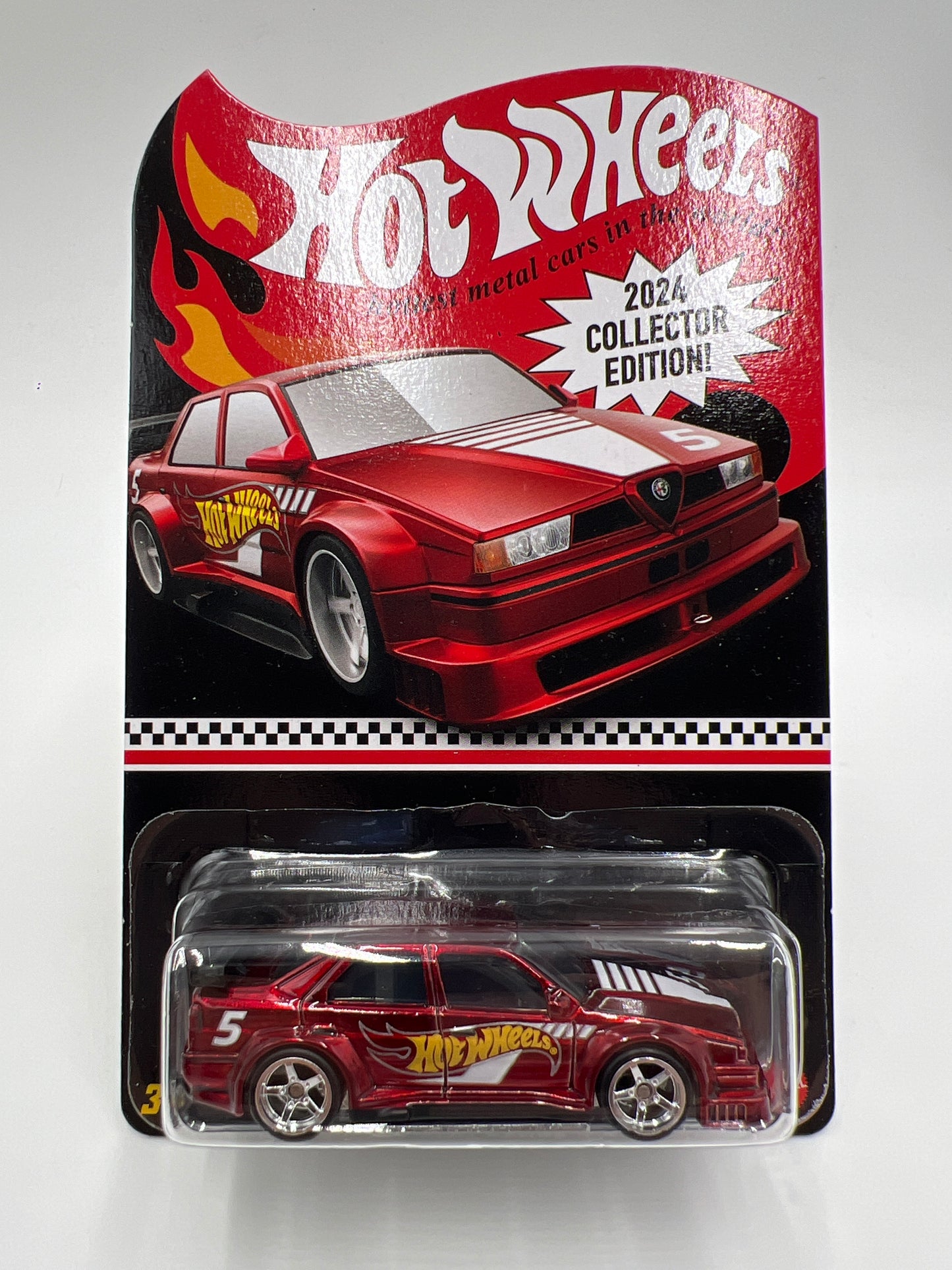 2024 Hot Wheels RLC Collector Edition Mail In #5 Alfa Romeo 155 V6 Ti Red W/Protector