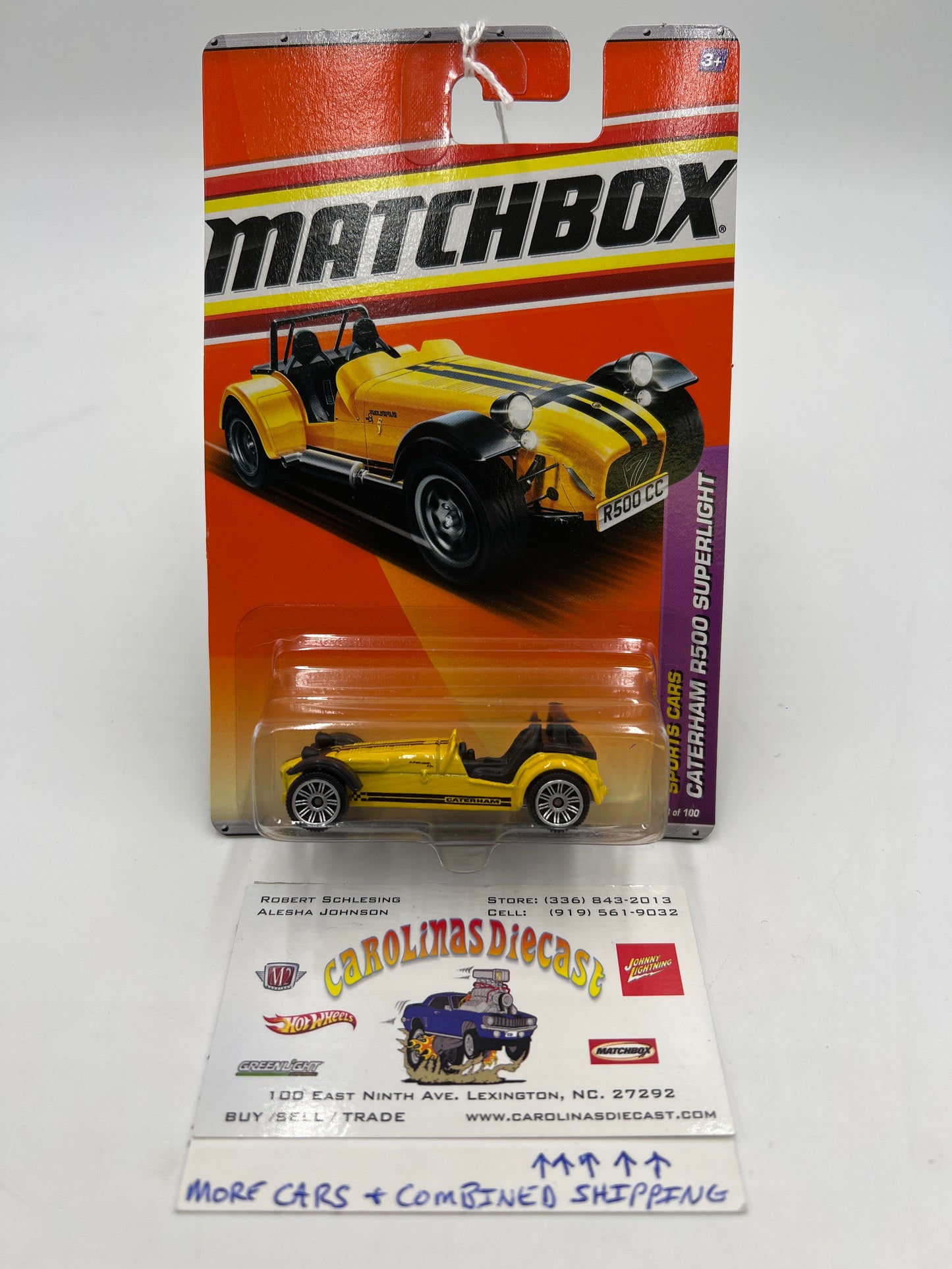 Matchbox Sports Cars Caterham R500 Superlight Yellow #3