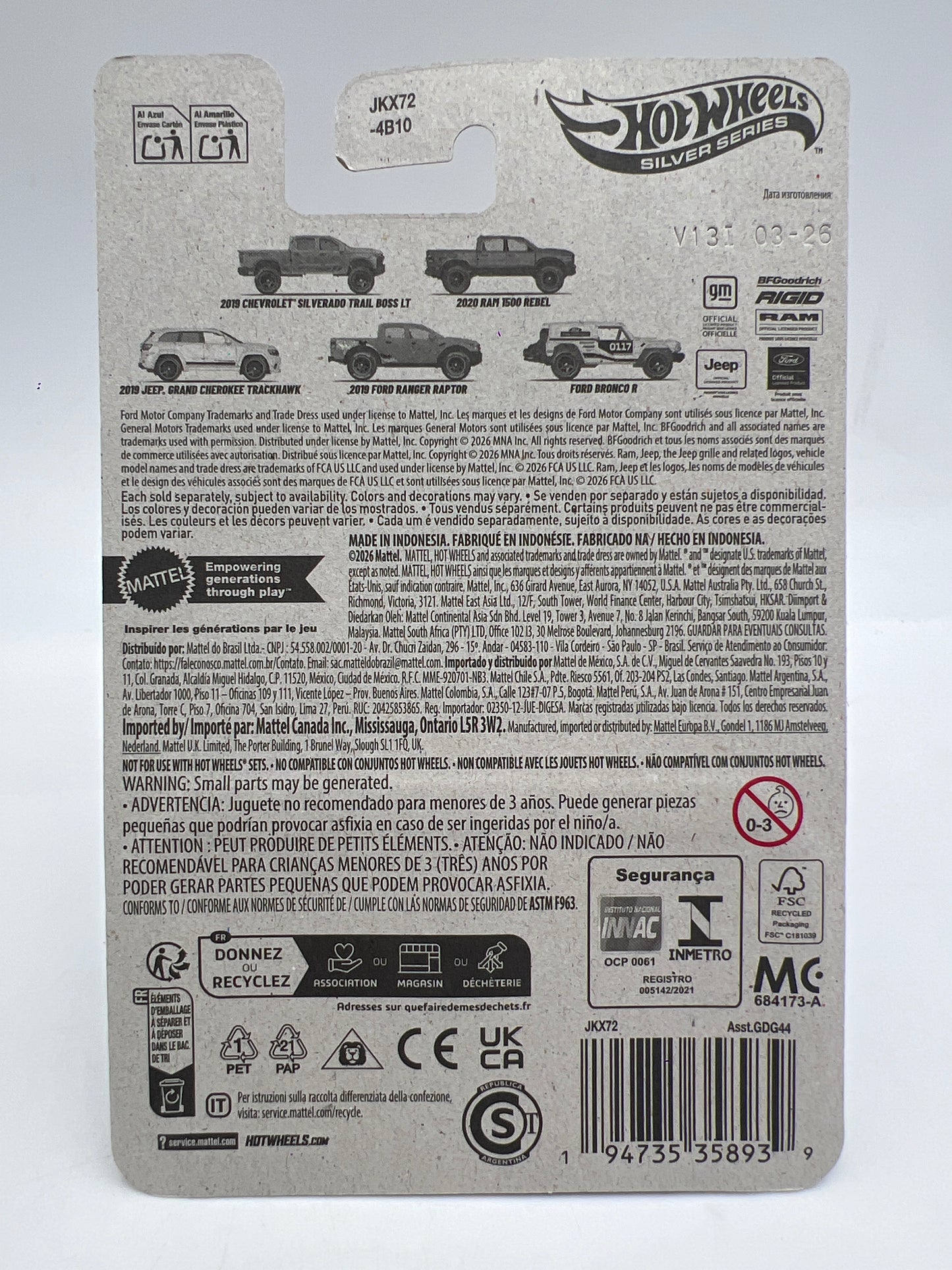 2026 Hot Wheels Performance Trucks #2 2020 Ram 1500 Rebel Blue