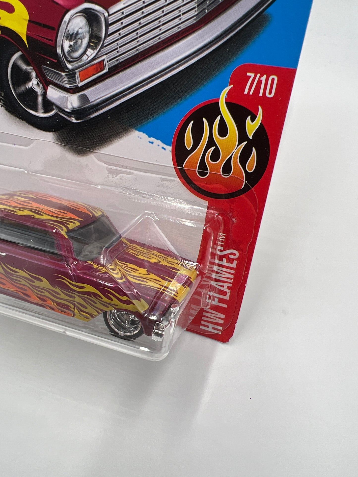 2017 Hot Wheels Super Treasure Hunt 63 Chevy II Pink W/Protector