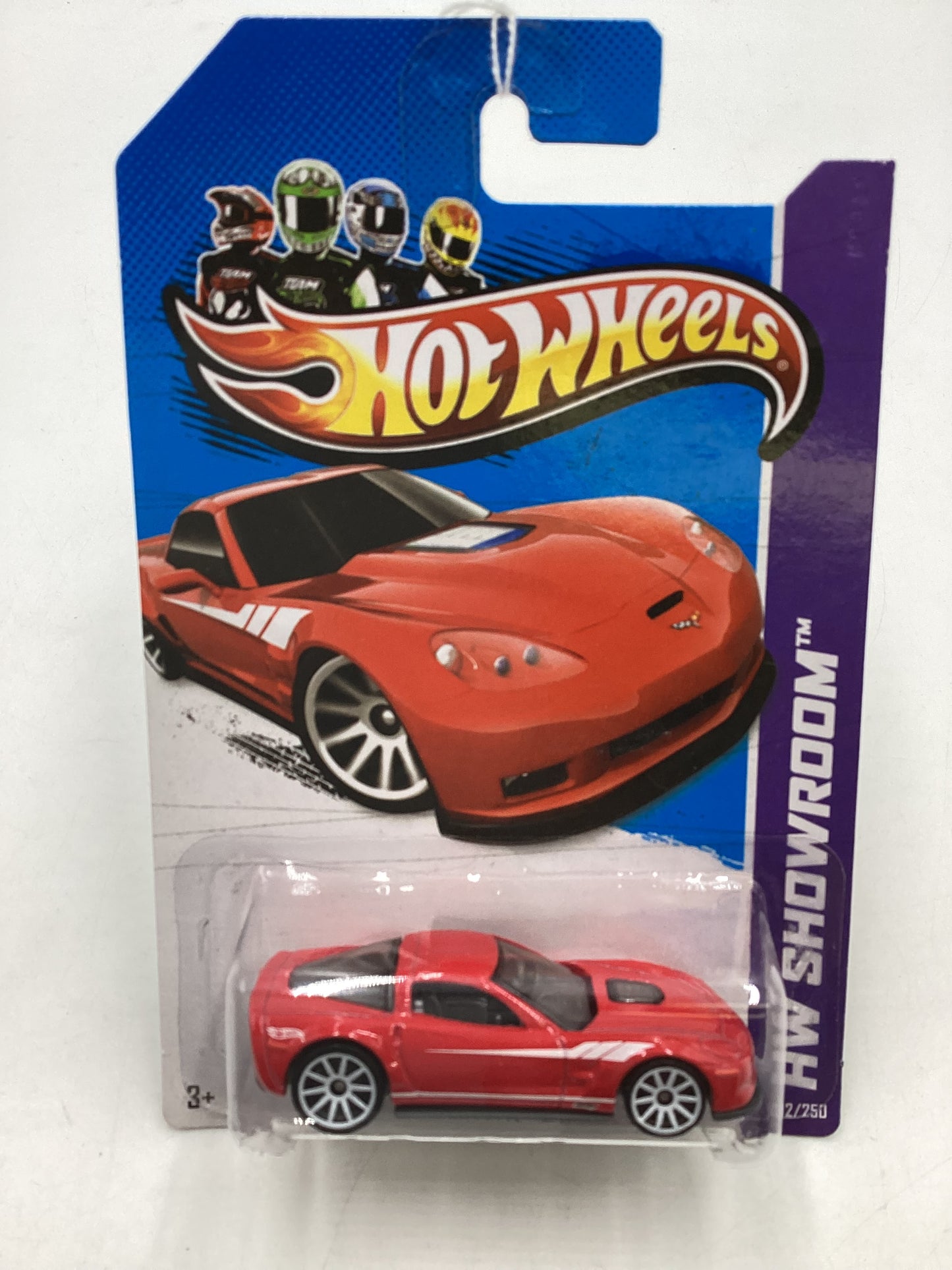 2013 Hot wheels #202 09 Corvette ZR1 Red 15B