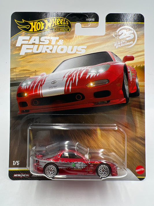2026 Hot Wheels Fast & Furious 25th Anniversary #1 Chase 1995 Mazda RX-7 Red W/Protector