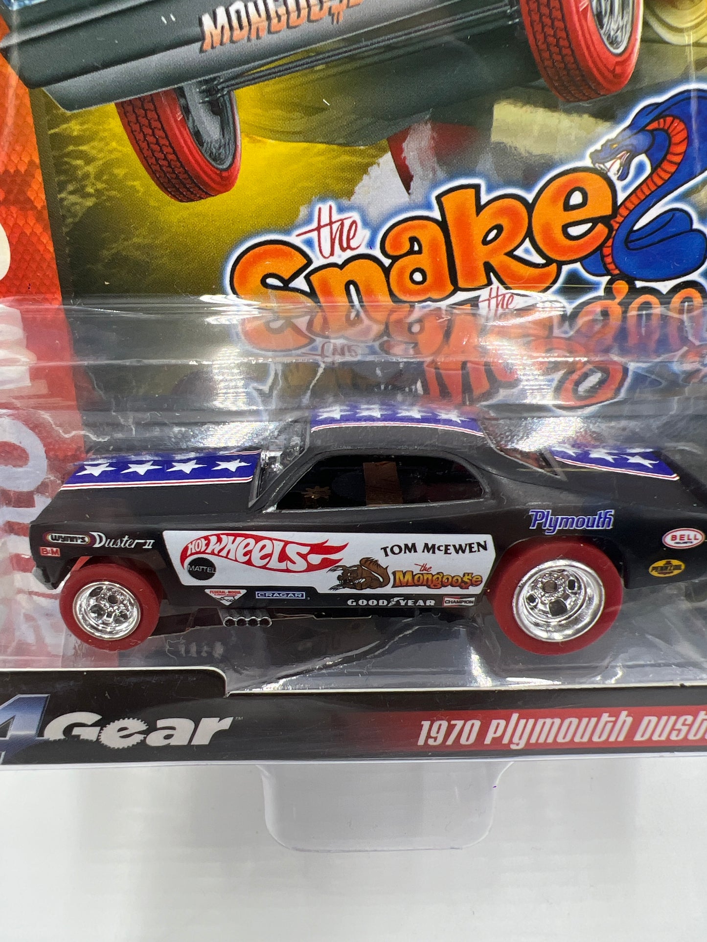 Auto World Supercon Exclusive 1/1008 Snake & Mongoose 1970 Plymouth Duster Mongoose Electric Slot Car VHTF