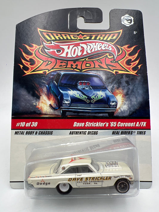 Hot Wheels Drag Strip Demons #10 Dave Strickler 65 Coronet A/FX White W/Protector