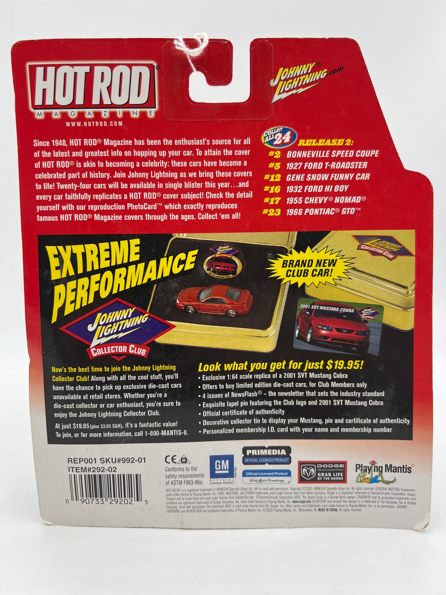 Johnny Lightning Hot Rod Magazine #23 1966 Pontiac GTO Blue