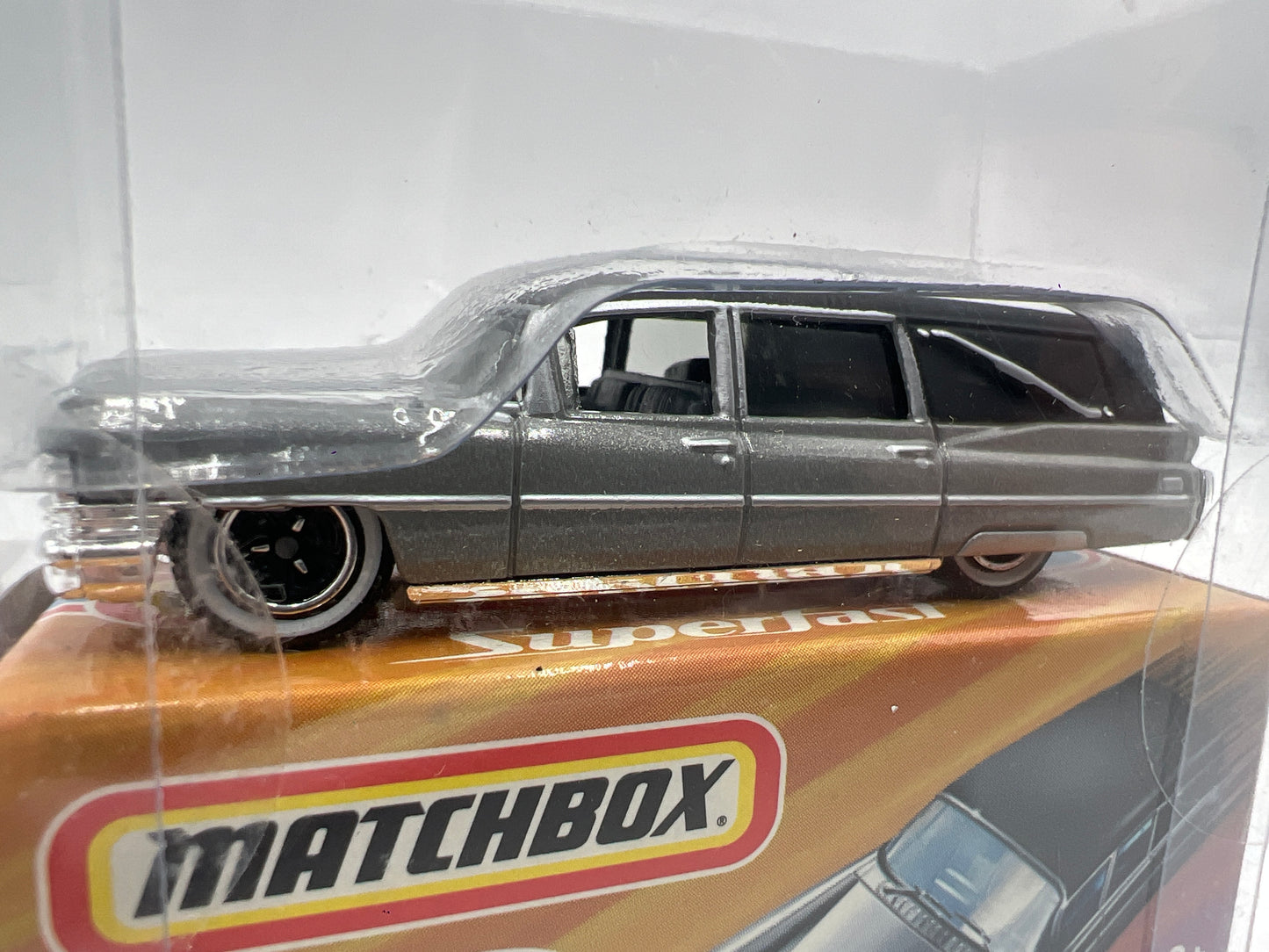 Matchbox Superfast #9 63 Cadillac Hearse Gray