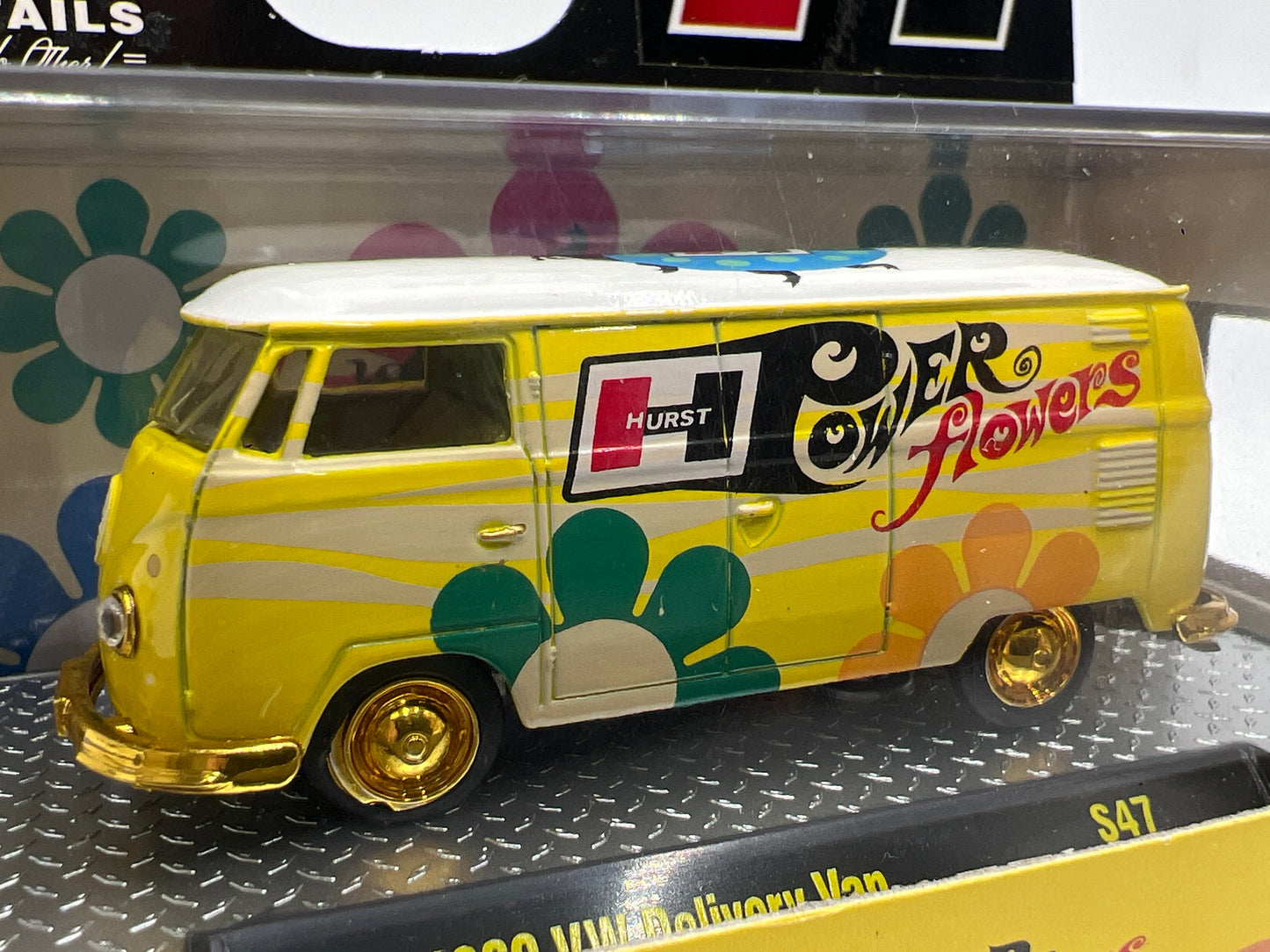 M2 Machines CHASE 1/750 Hurst Power Flowers 1960 VW Delivery Van Yellow S47