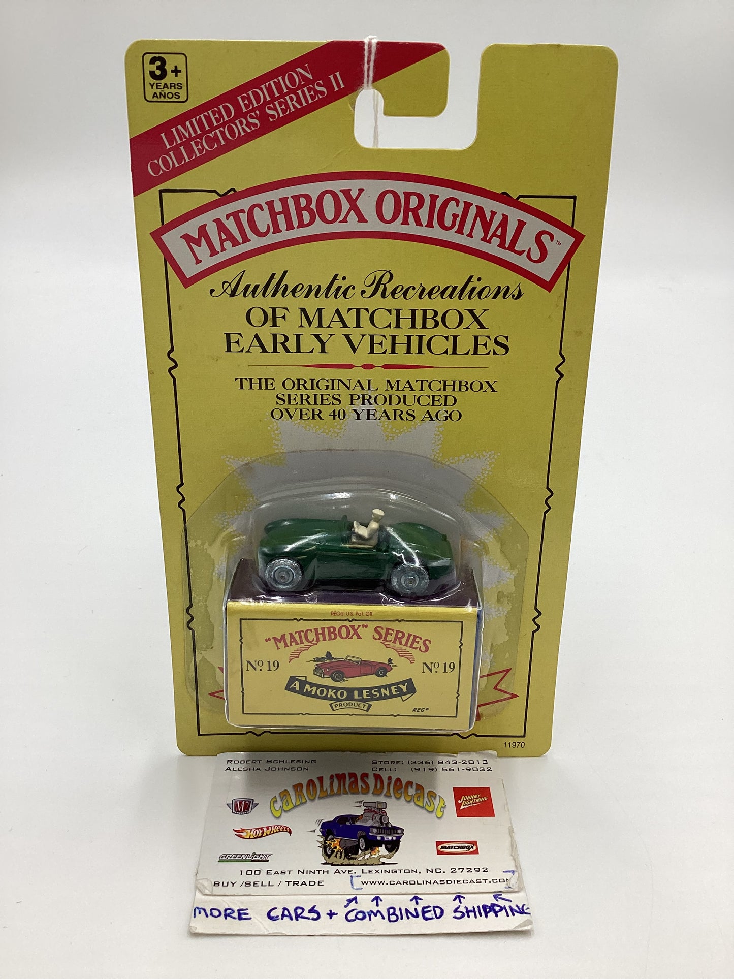 1992 Matchbox Originals No. 19 1956 MG TD Green (SR)