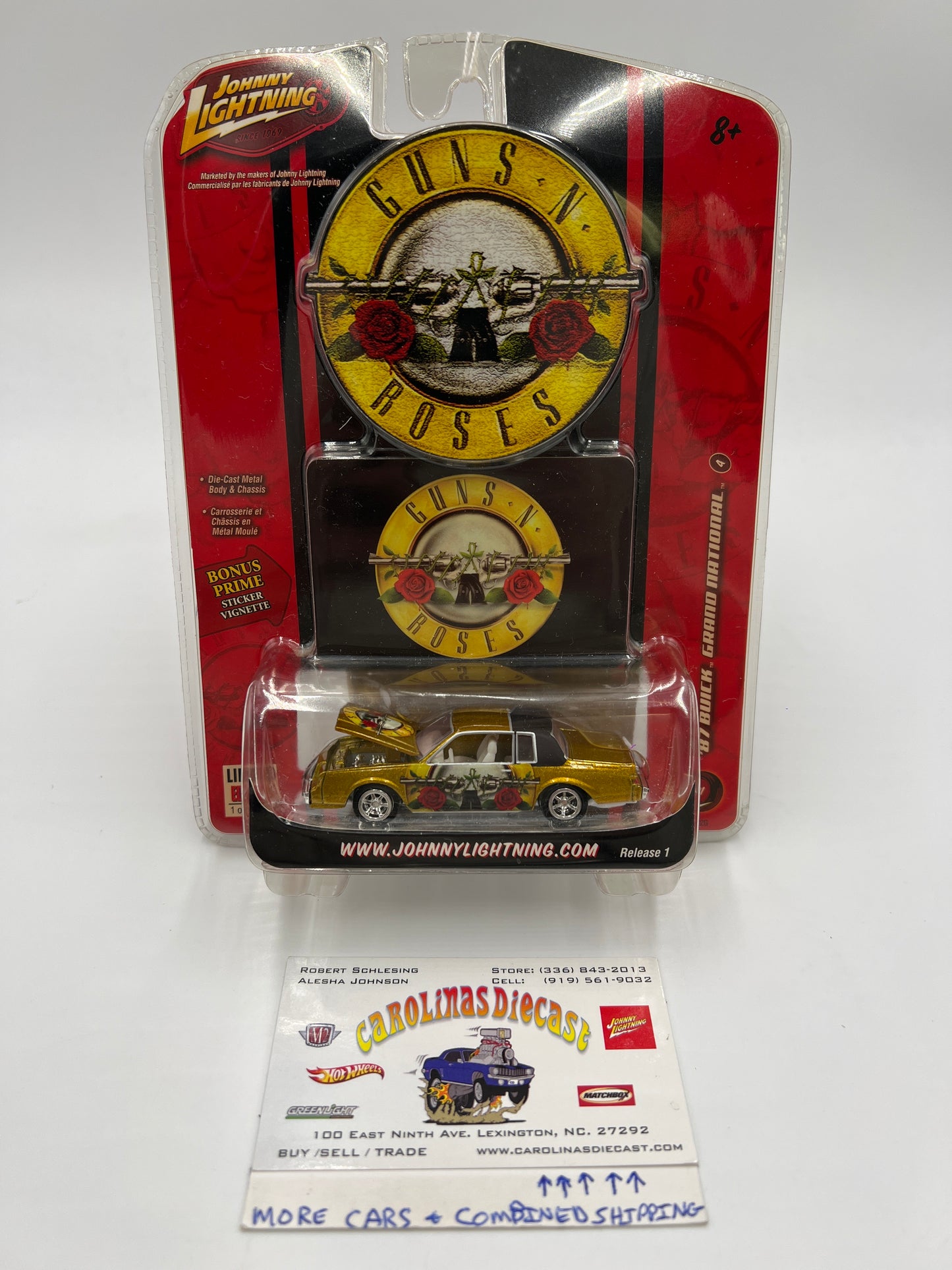 Johnny Lightning Guns N Roses R1 #4 87 Buick Grand National Gold White Lightning Chase VHTF