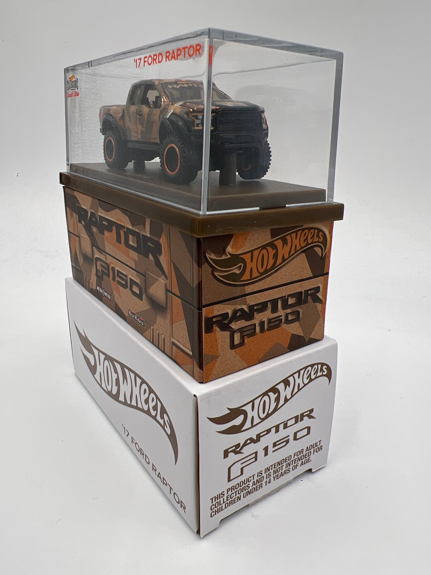 Hot Wheels RLC 17 Ford Raptor Camo Brown #14549/25000