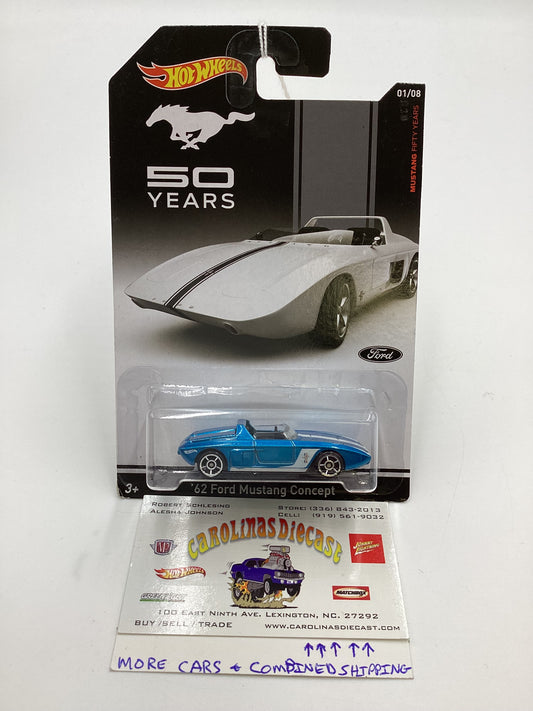 Hot Wheels Mustang 50 Years #1 62 Ford Mustang Concept Blue 154E