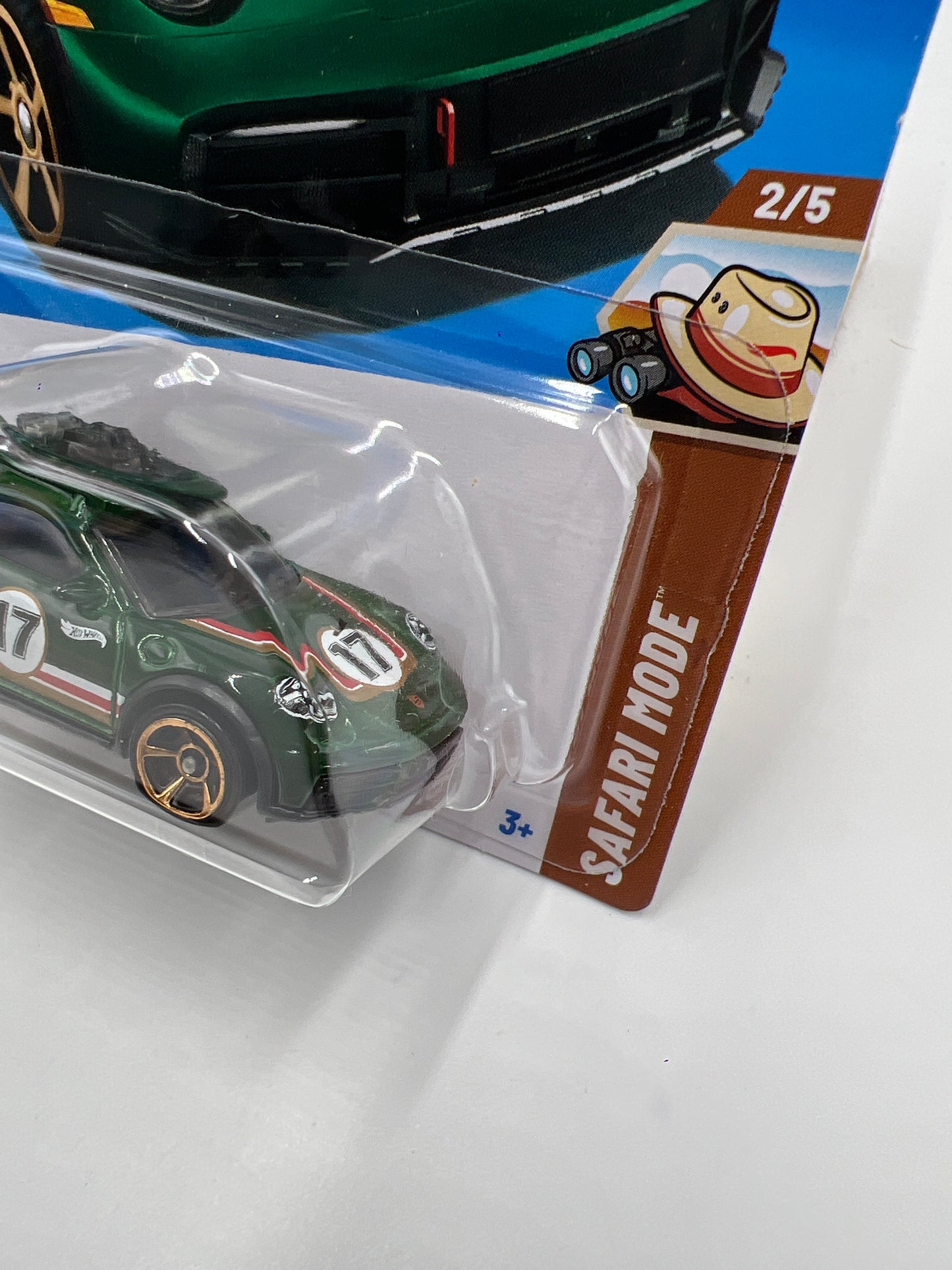 2025 Hot Wheels H Case Safari Mode #154 Porsche 911 Rallye Green 102i