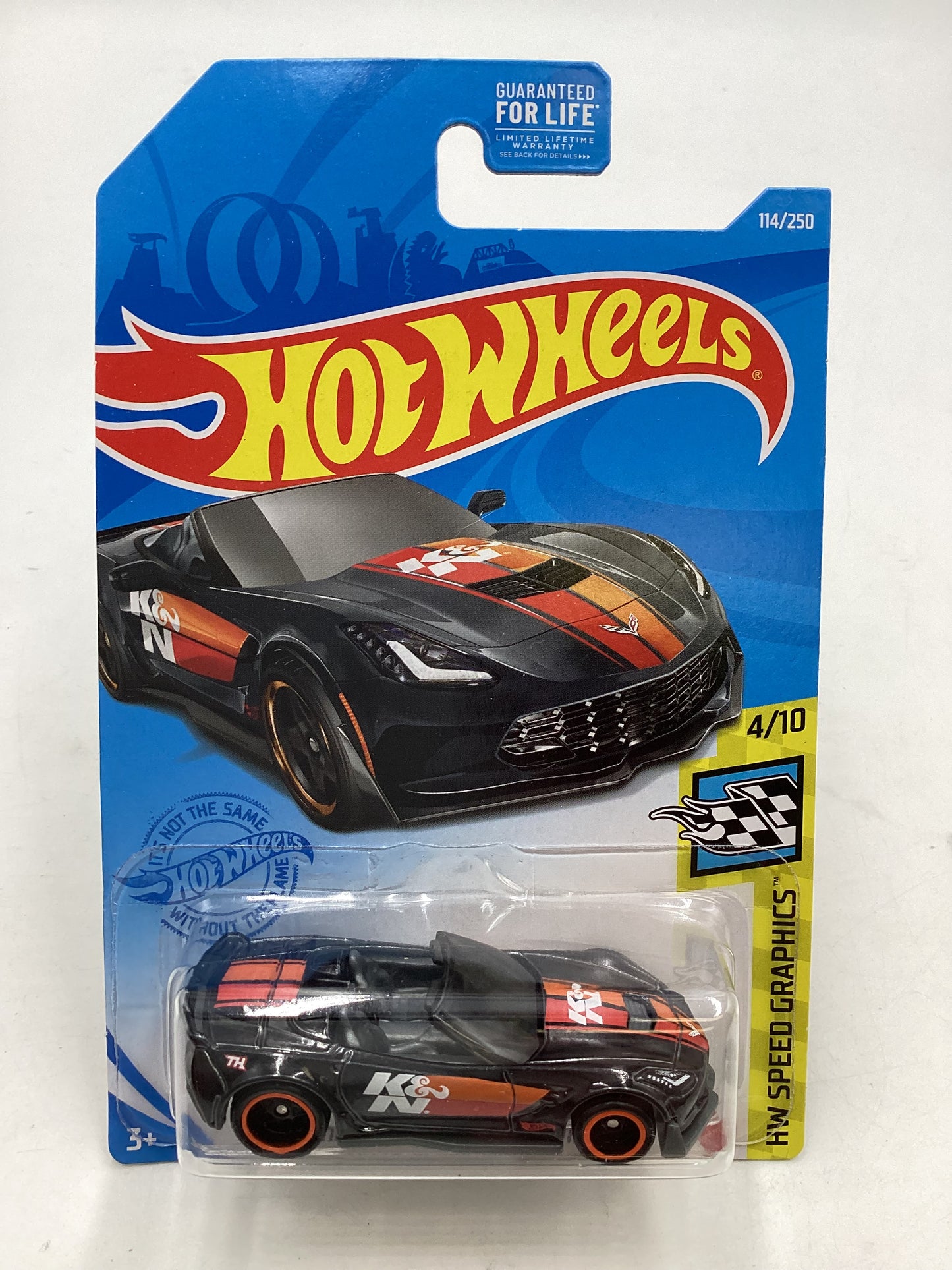 2021 Hot wheels Super treasure hunt #114 Corvette C7 Z06 convertible Black W/ Protector