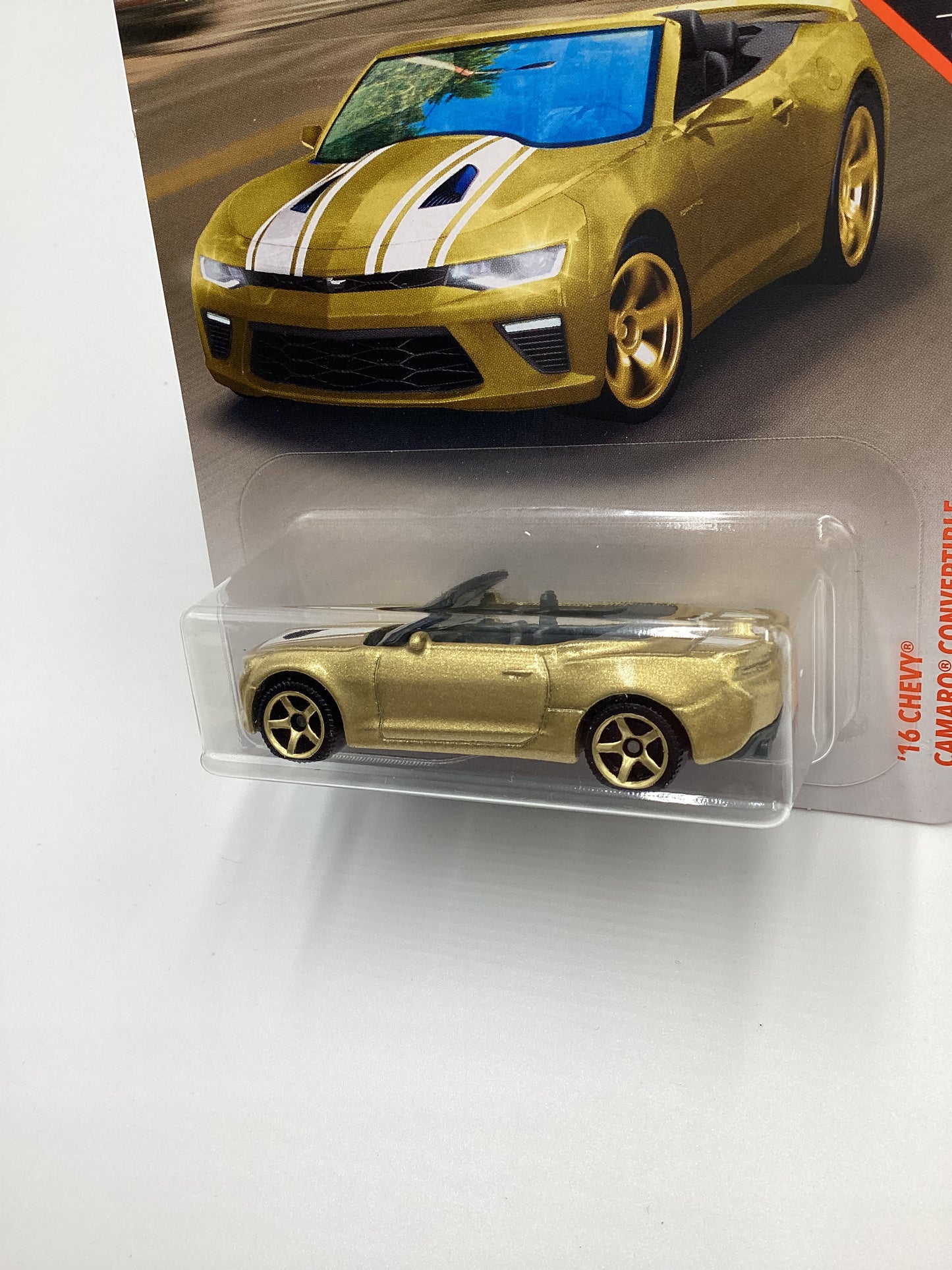 2019 Matchbox 50th Anniversary Superfast Gold 16 Chevy Camaro Convertible Gold 163G