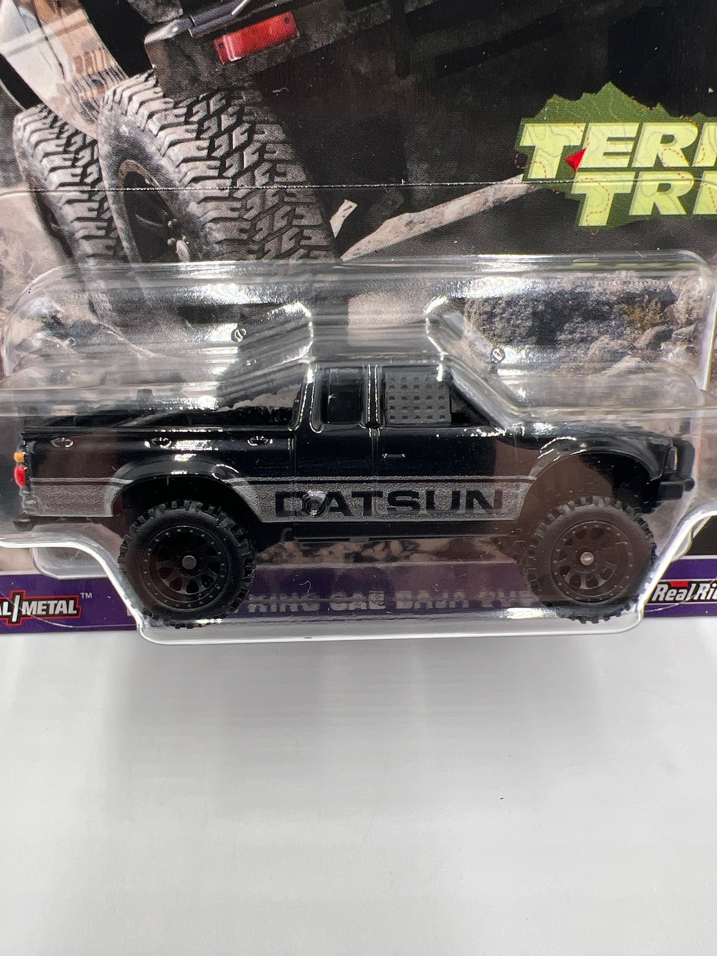 Hot Wheels Premium Car Culture Terra Trek CHASE #0 Datsun King Cab Baja Custom Black W/Protector