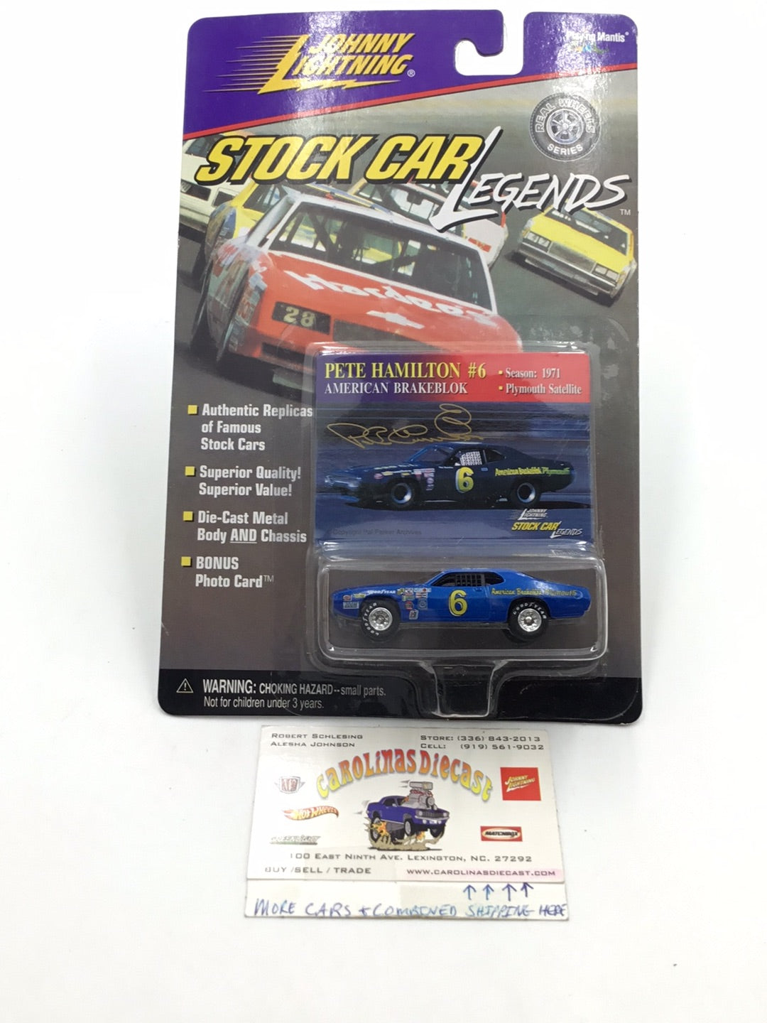 Johnny lightning Stock Car Legends #6 Pete Hamilton Plymouth Satellite QQ1