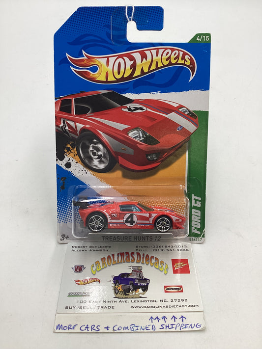 2012 HW Treasure Hunts #54 Ford GT Red 273B