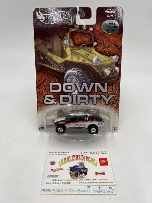 Hot Wheels Premium Down & Dirty #3 Toyota Truck Black/White