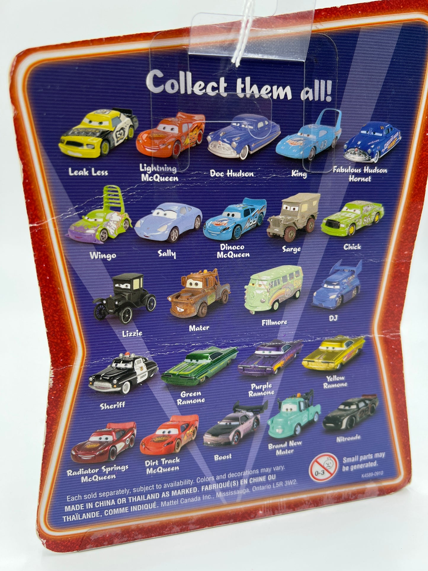 Disney Pixar Cars Supercharged Brand New Mater Light Blue Bad Card 140A