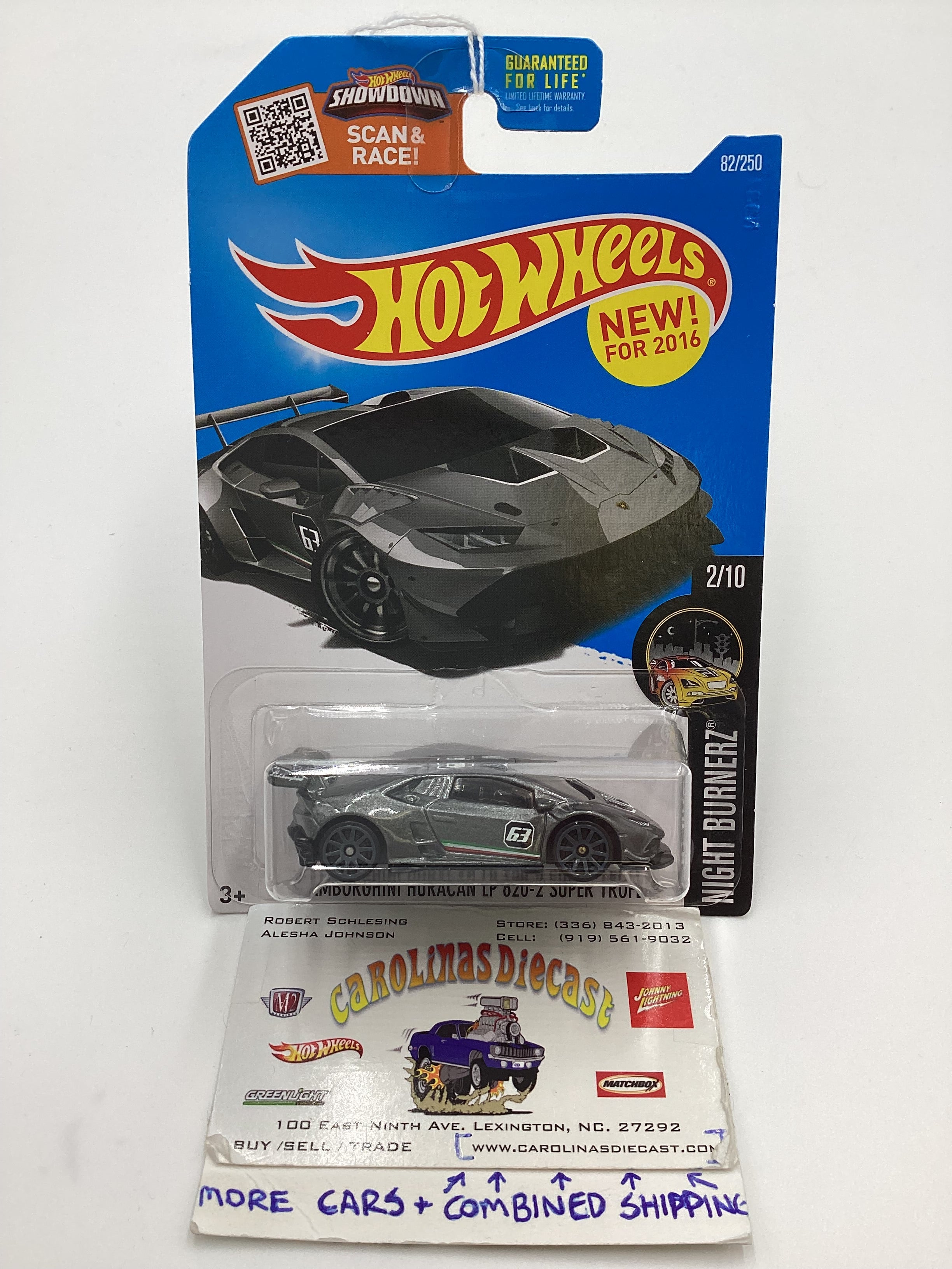 2016 Hot Wheels 82 Lamborghini Huracan LP 620 2 Super Trofeo Gray 102 carolinasdiecast