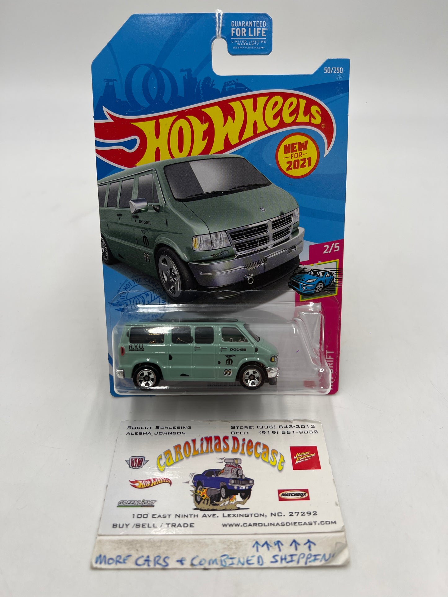 2021 Hot Wheels Drift #50 Dodge Van Green 43D