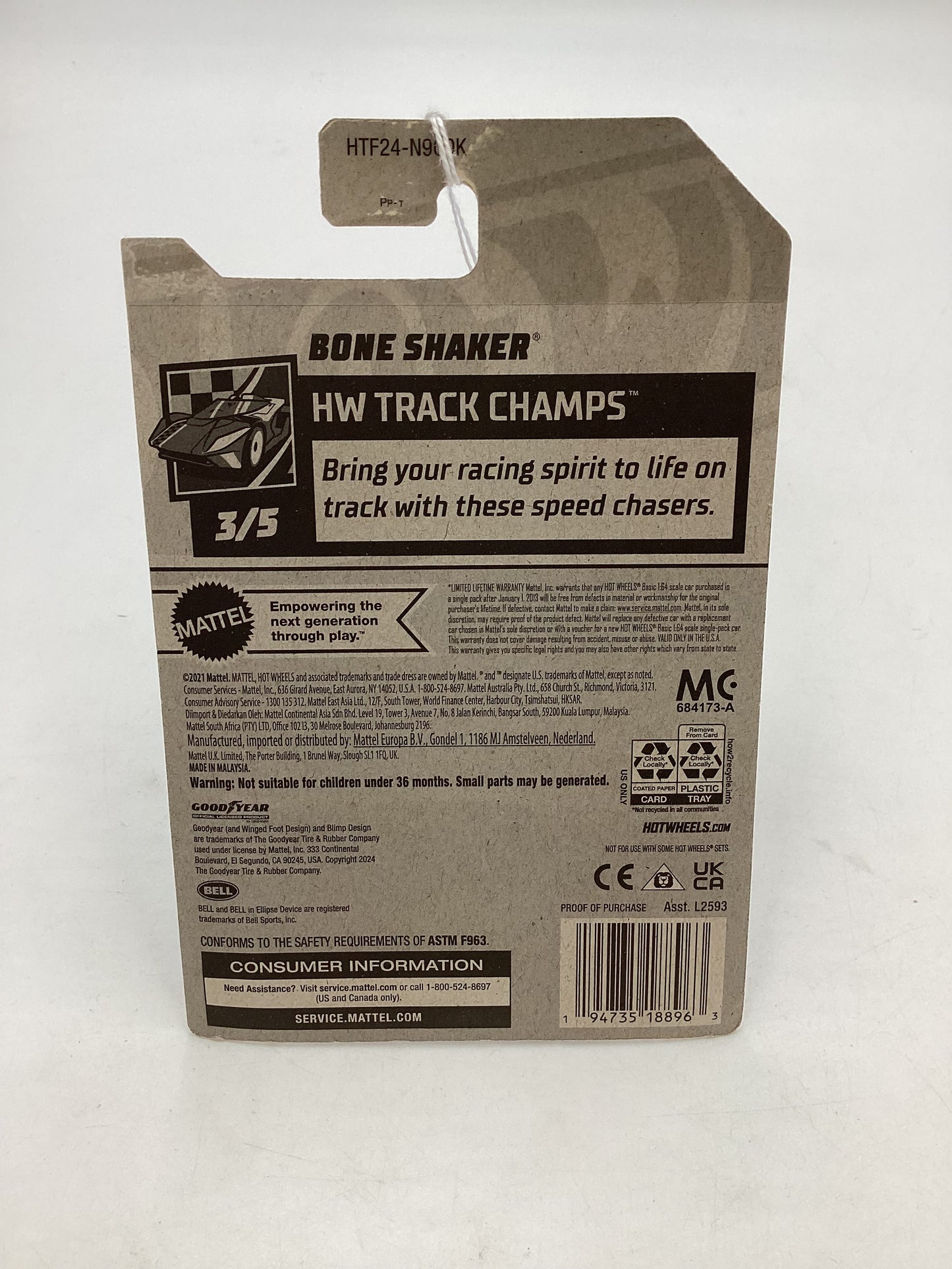 2024 Hot Wheels #183 Bone Shaker White Treasure Hunt see description 275B