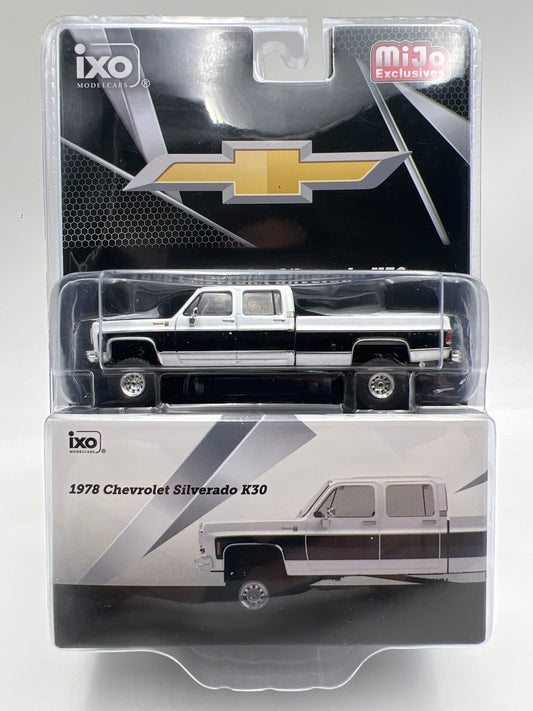 IXO Models MiJo Exclusives 1978 Chevrolet Silverado K30 Black/White